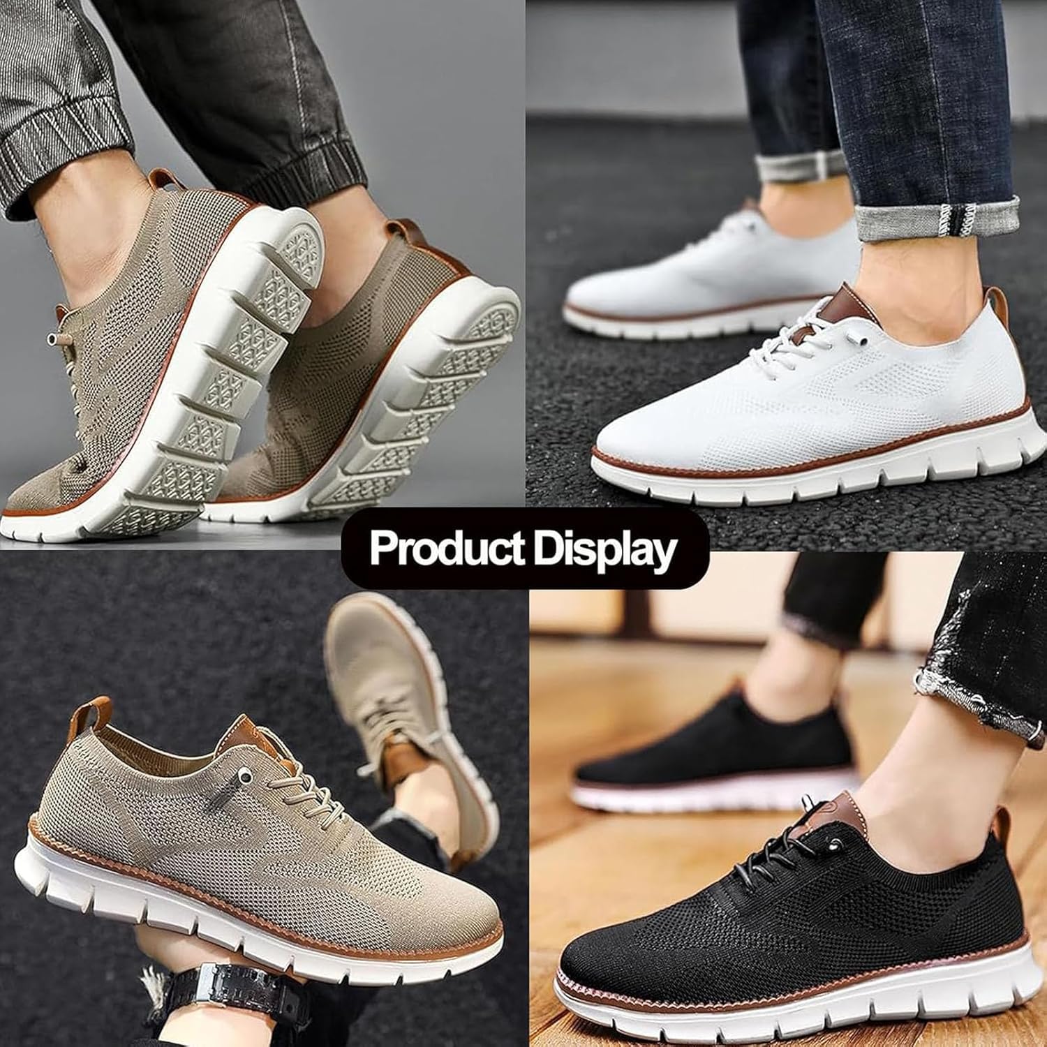 Bestones Men's Lightweight Casual Walking Shoes - Breathable & Comfortable Urban Sneakers for Daily Wear, Gym, Travel & Outdoor Activities