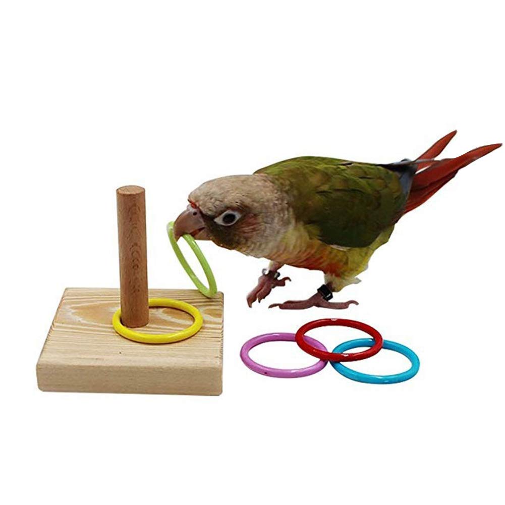 Smart Bird Training Puzzle Ring Toy - Interactive Parrot Activity & Intelligence Development for Pet Birds - Educational Bird Toy for Parrots & Cockatiels - Perfect for Cage Play & Home Decoration