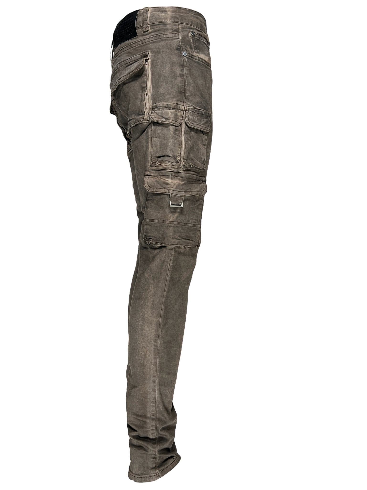 Serenede Arctodus Cargo Jeans for Men - Durable Work Pants with Multiple Pockets - Comfortable Casual & Outdoor Wear (Espresso Brown) - Perfect for Hiking, Camping and Everyday Use