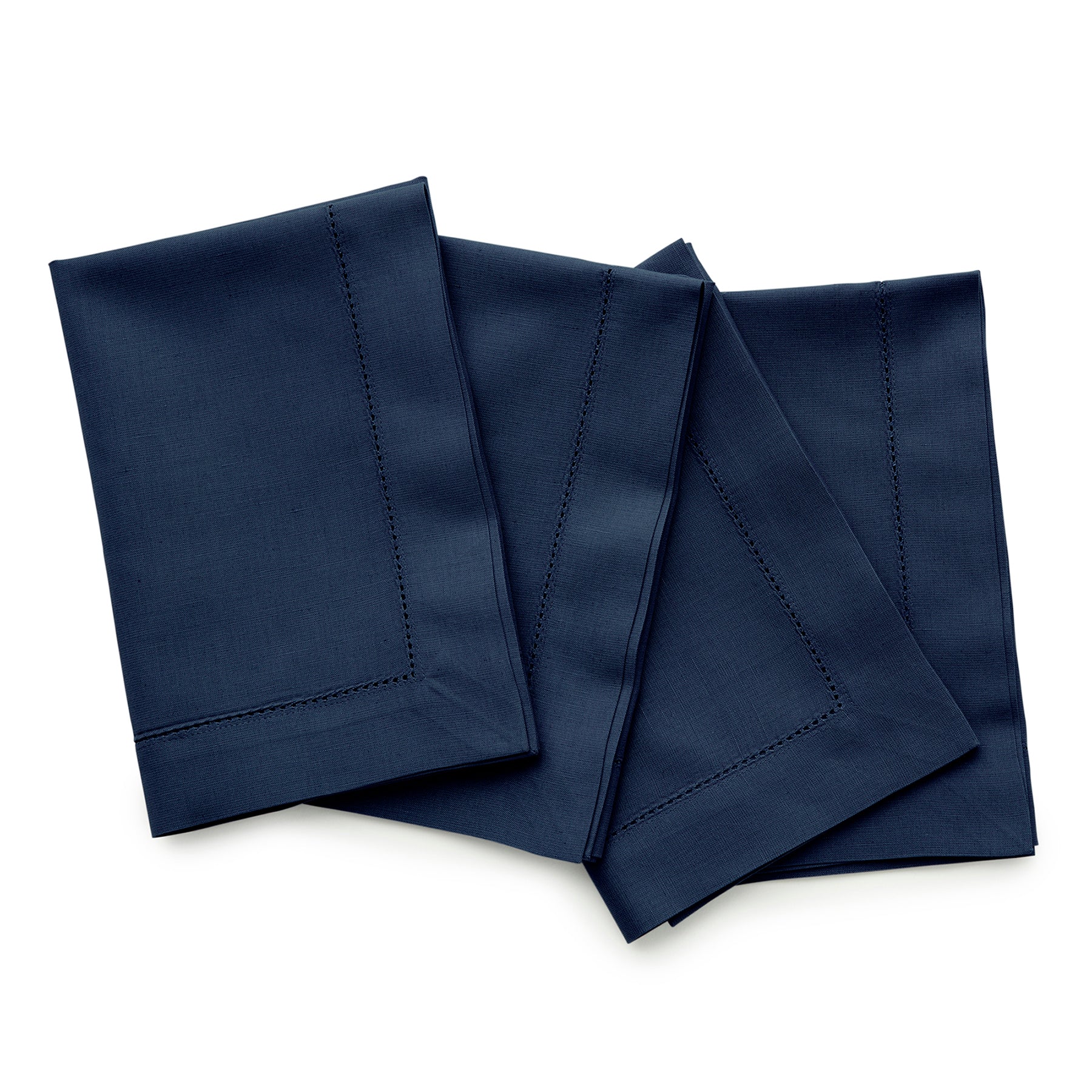 Premium Cotton Linen Hemstitch Napkins Set - 100% Natural Fabric Dinner Napkins for Formal Dining, Wedding, and Special Occasions - Elegant Table Decor for Restaurants and Home Entertaining