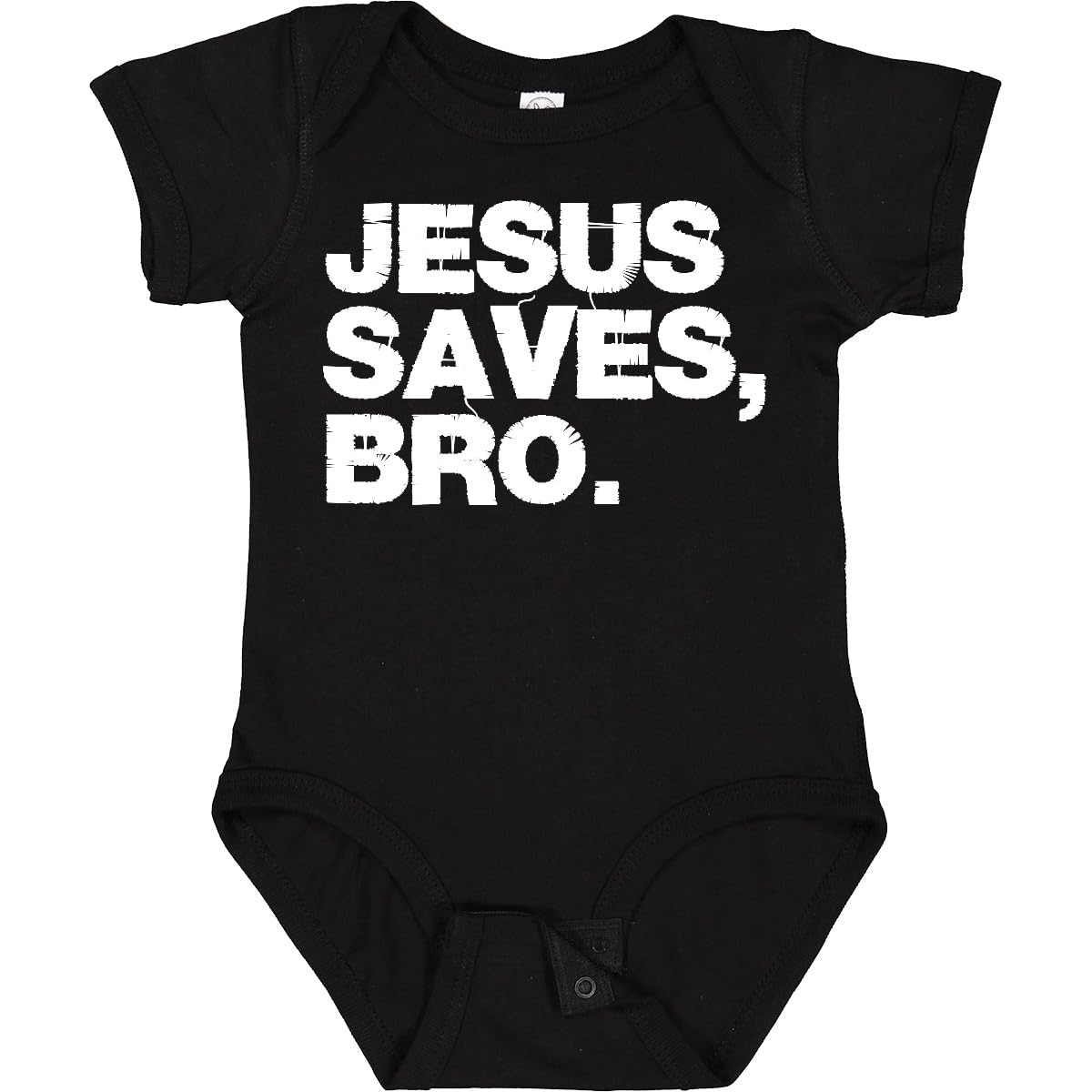 Inktastic Jesus Saves, Bro. Baby Bodysuit - Christian Infant Onesie for Church, Baptism & Family Gatherings