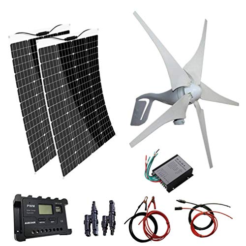 2PCS Solar Panel+400W Wind Turbine