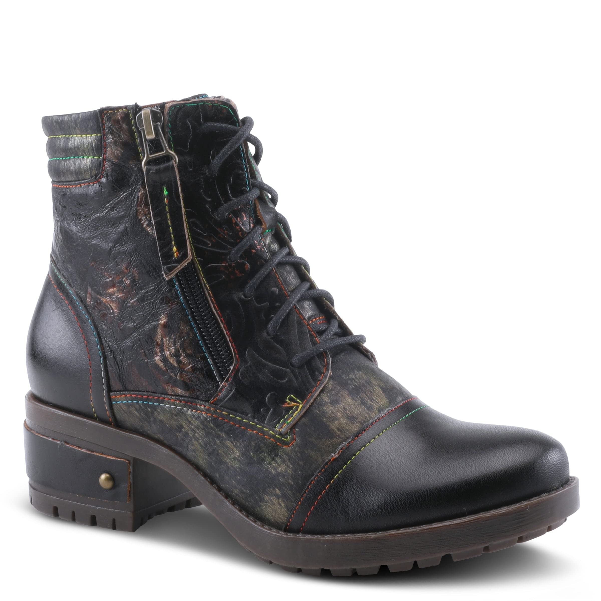 Spring Step L'Artiste Women's Sunsetride Boot - Comfortable Ankle Boots for Women, Fashionable Leather Booties with Side Zipper - Perfect for Casual Outfits, Office Wear & Fall Fashion