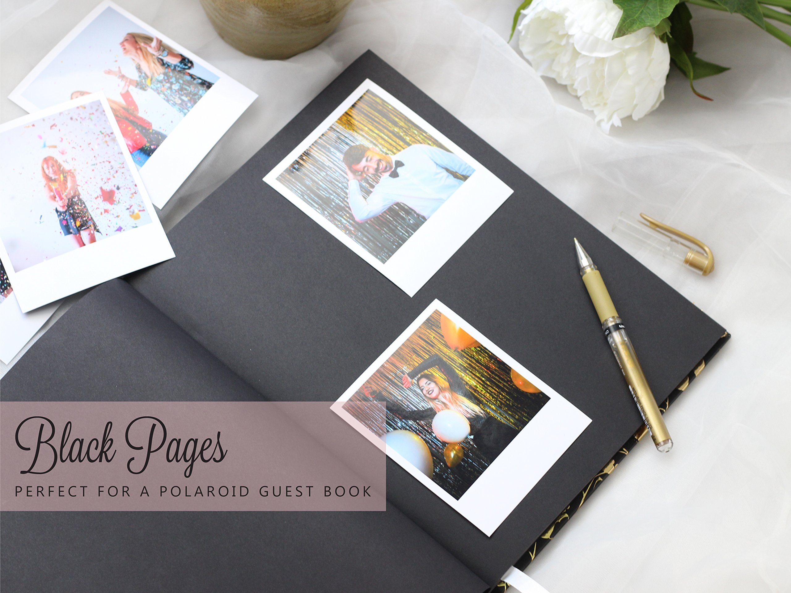 Elegant Purple Floral Wedding Guest Book with Gold Foil - Personalized Keepsake for Bridal Showers, Receptions & Anniversary Celebrations