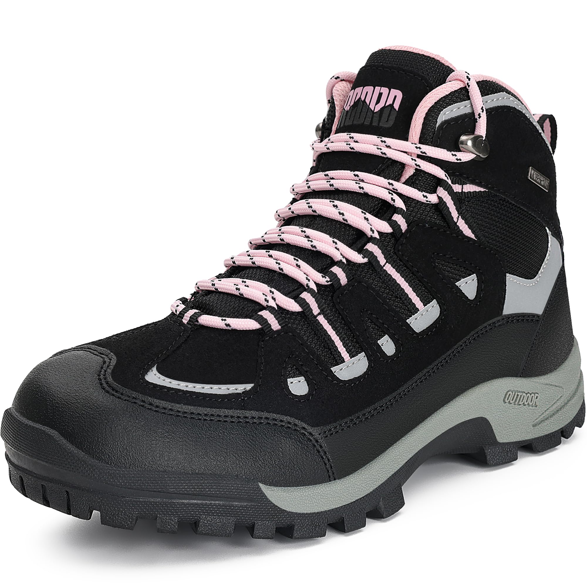 Waterproof Women's Hiking Boots with Ankle Support - Breathable Non-Slip Outdoor Boots for Backpacking, Trekking & Trail Walking | Durable RCORD Hiking Shoes for Women