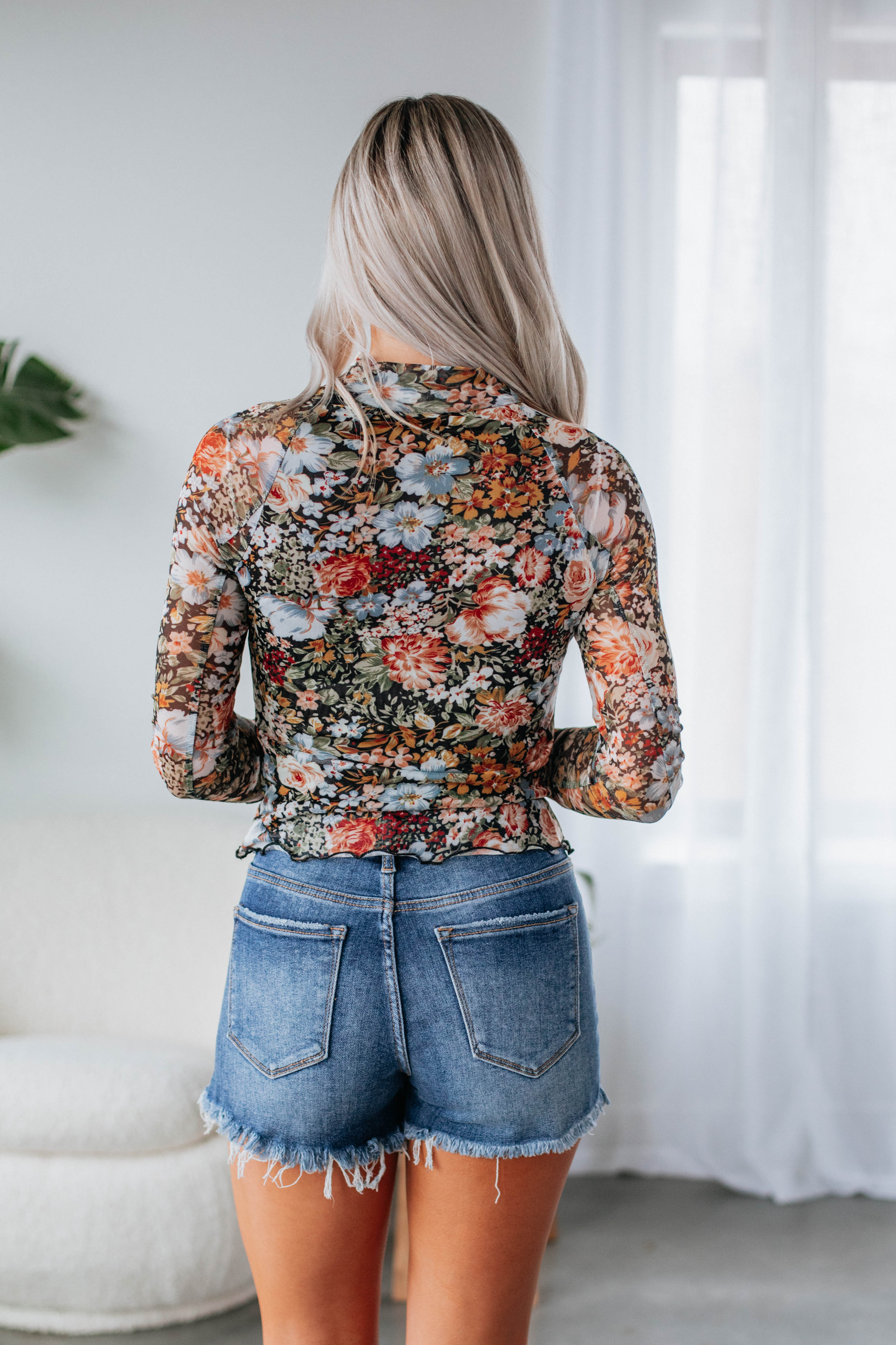 Brooks Women's Floral Mesh Top - Breathable & Stylish Blouse for Casual Wear, Work & Date Night