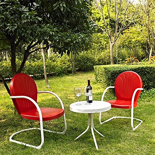 Premium Griffith Metal Outdoor Furniture Set - Nostalgic Vintage Design for Ultimate Relaxation - Durable & Weather-Resistant Patio Seating - Perfect for Backyard, Garden, Poolside & Outdoor Entertaining