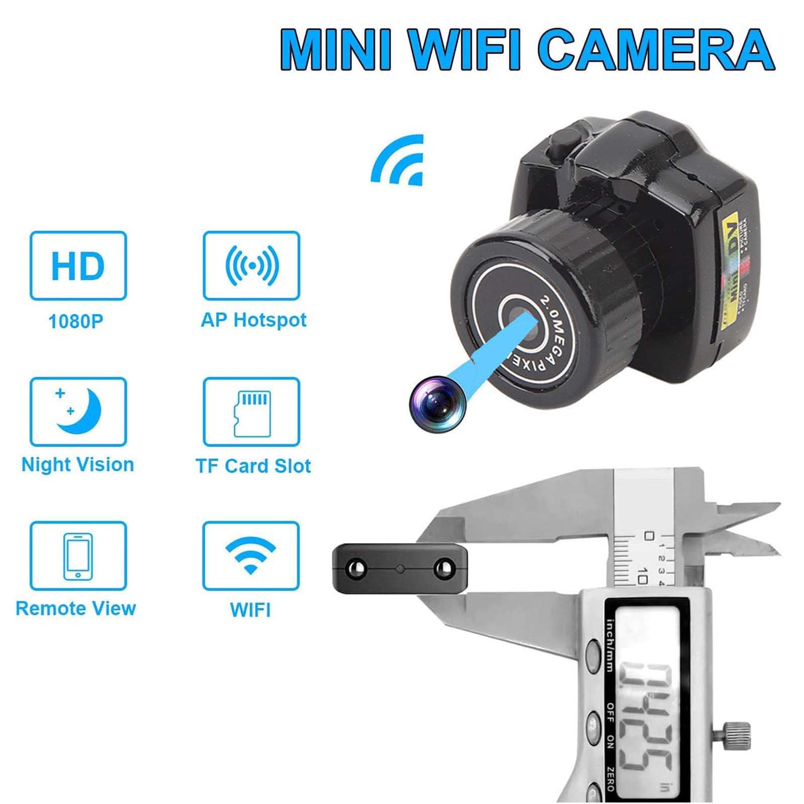EJIMUQO 1080P HD Mini Keychain Camera - Portable Sports Camera with 100 Mins Battery Life, No Memory Card Needed (Black) - Perfect for Travel, Outdoor Adventures & Secret Recording