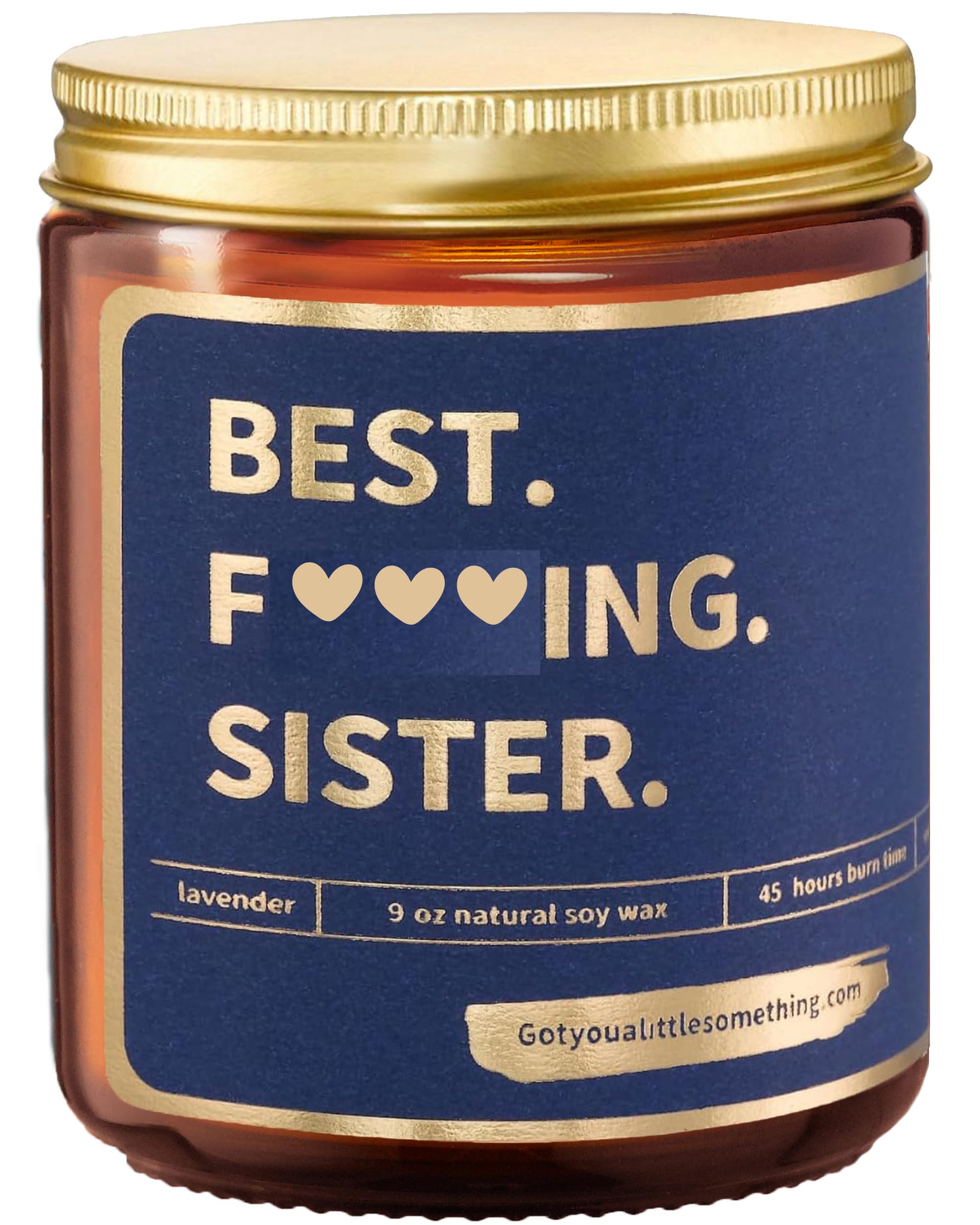 Best Sister Ever Lavender Scented Candle - Thoughtful Birthday Gift for Sister, Step Sister or Big Sis - Funny & Unique Mothers Day Gift Idea - Perfect for Home Decor, Relaxation & Special Occasions