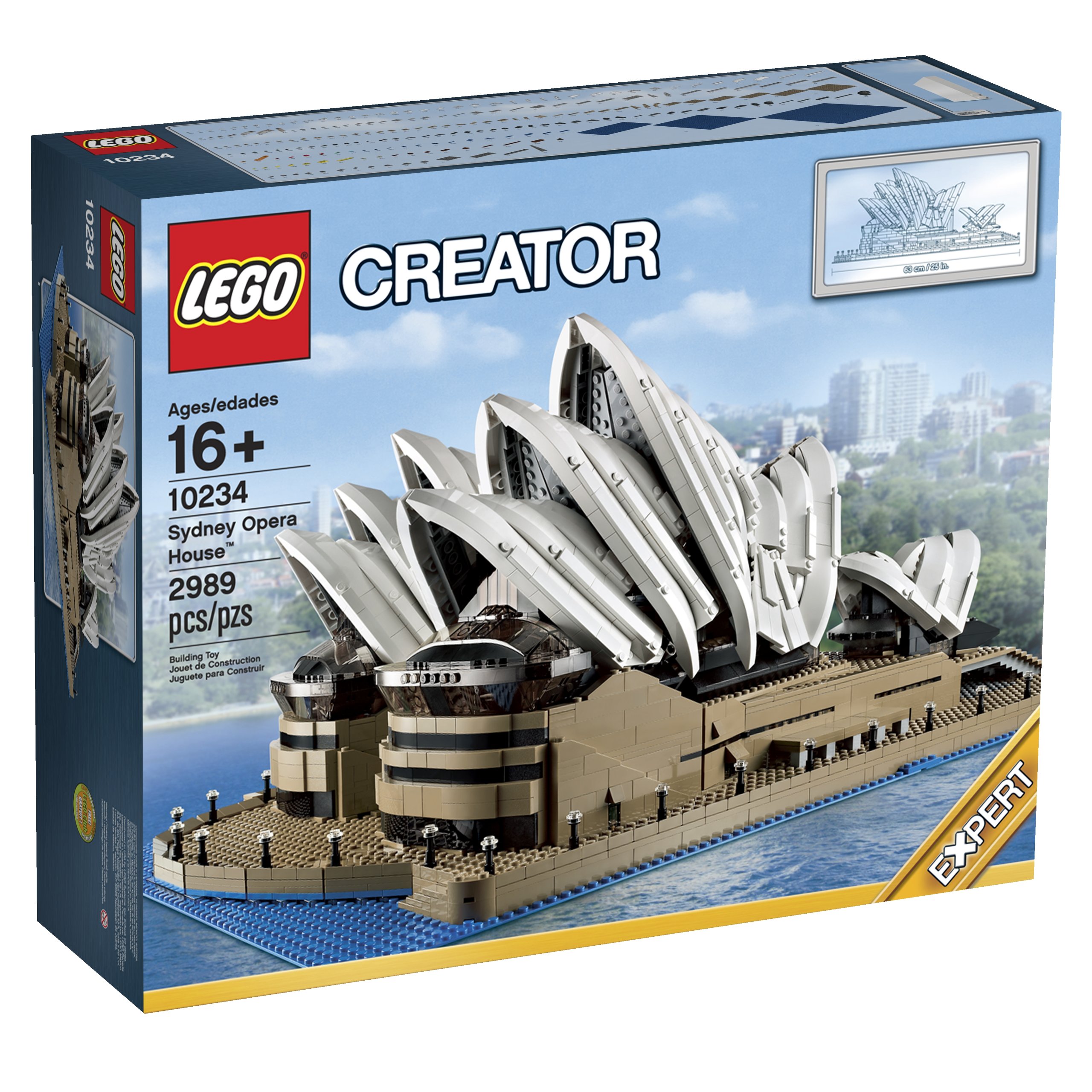 LEGO Creator Expert 10234 Sydney Opera House Building Set - 2989 Piece Collectible Model Kit for Adults, Architecture Display & Gift Idea - Perfect for Home Decor, Office Display & LEGO Enthusiasts