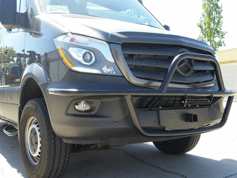 Aluminess Front Receiver Hitch for Mercedes Sprinter Van (2007-2023 Models) - Heavy Duty Towing & Bumper Accessory for Off-Road, Camping & Work Trucks
