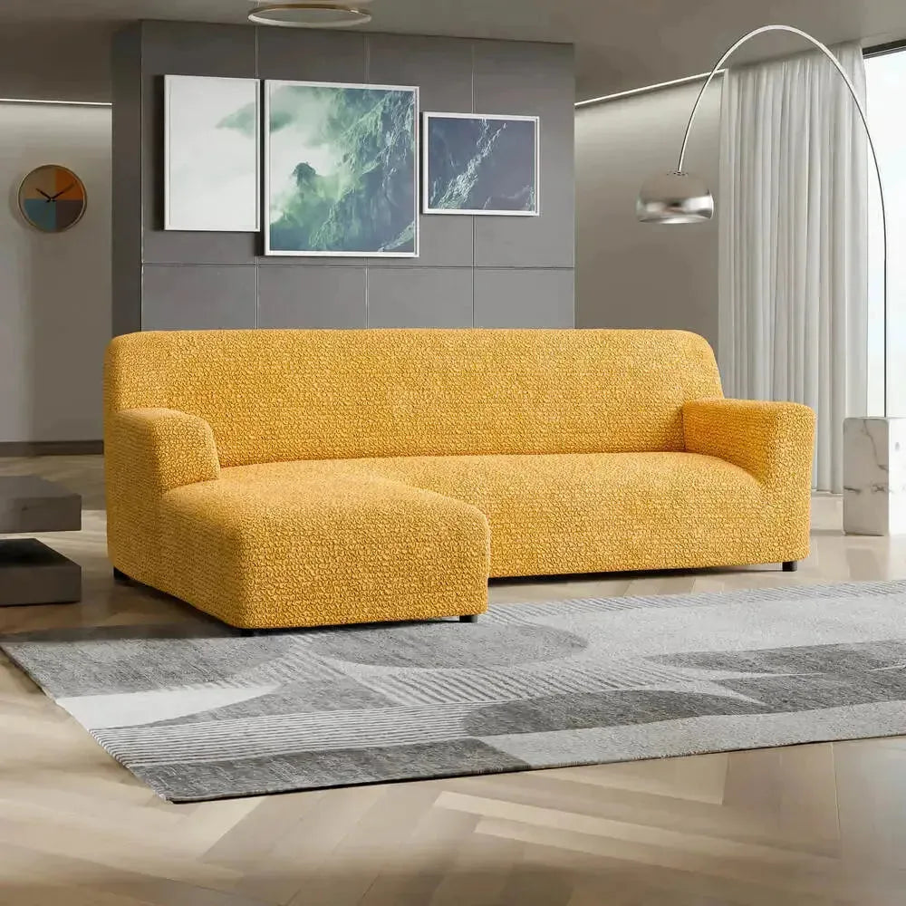 L-Shaped Sofa Slipcover with Left Chaise - Soft Microfiber Stretchable Couch Cover - Perfect for Living Room, Sectional Sofa Protection & Home Decor Upgrade
