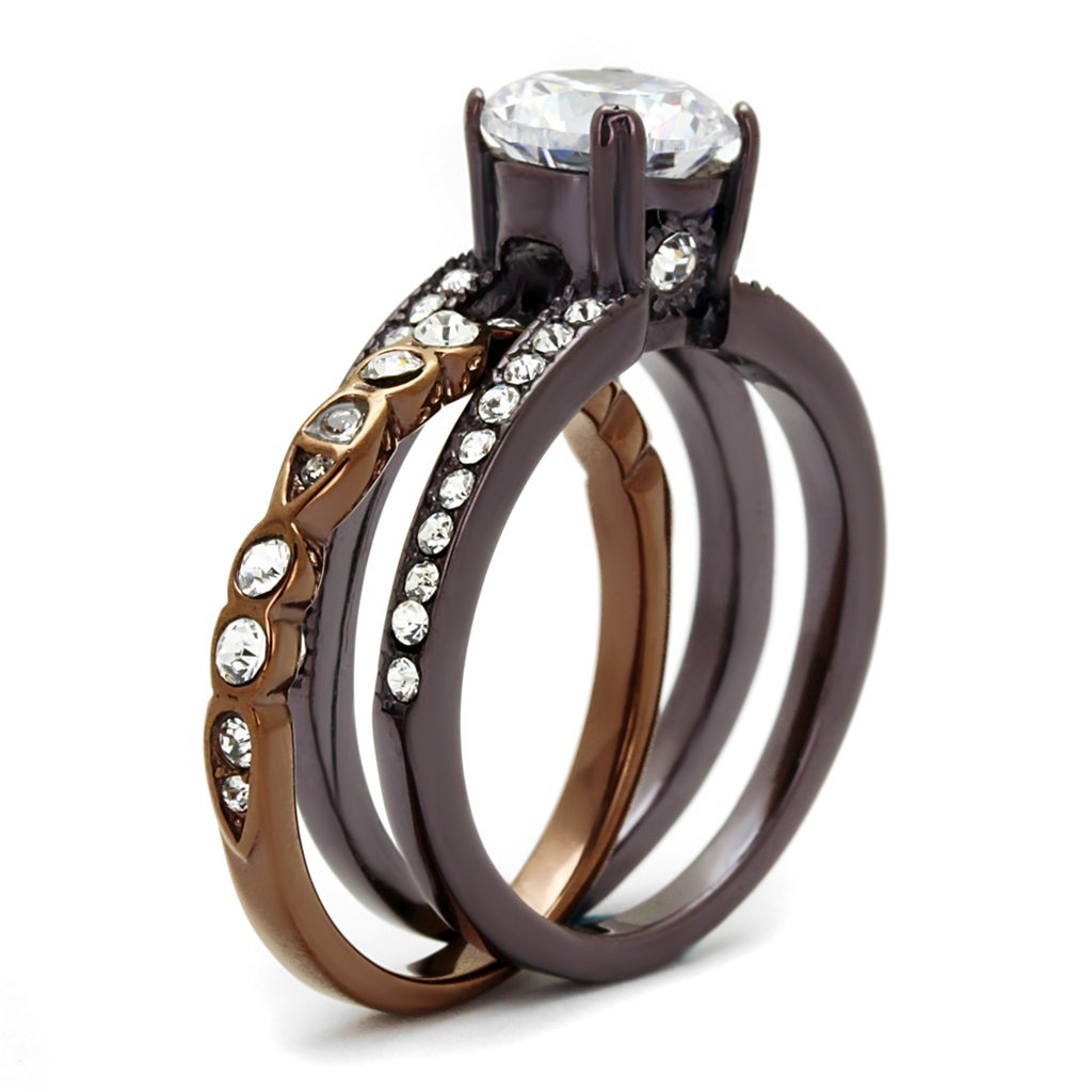 2.75ct CZ Chocolate Wedding Ring Set for Women Size 5-10 - Elegant Bridal Jewelry