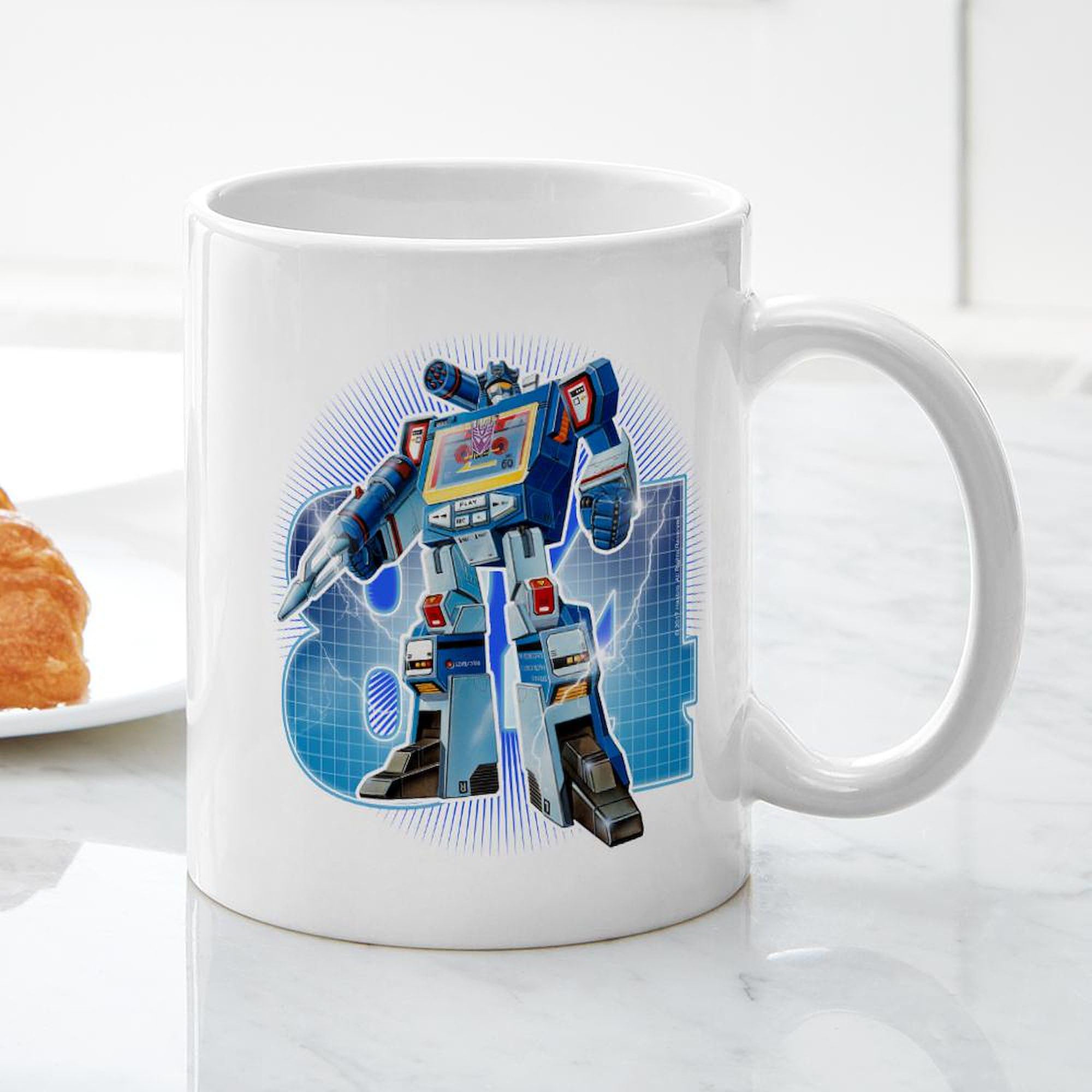 Soundwave Burst 11 oz Ceramic Coffee Mug - 325ml Insulated Travel Mug for Office, Home & Gifts - Perfect for Tea, Hot Chocolate & Morning Coffee
