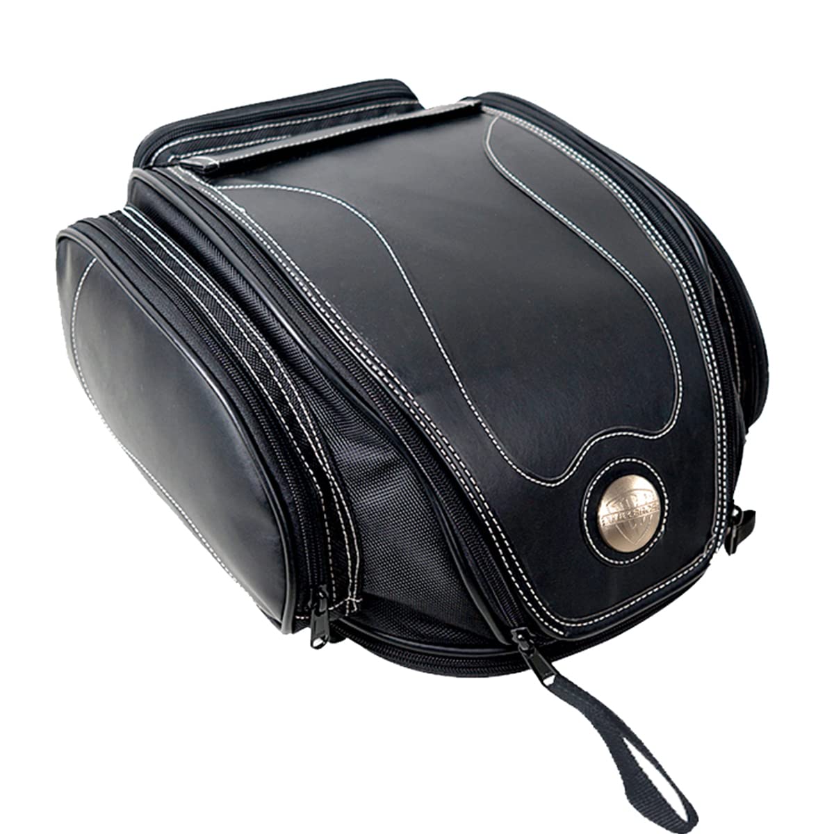 Waterproof Leather Motorcycle Tail Bag - Vintage Multifunctional Rear Seat Luggage & Helmet Storage for Bikers | Perfect for Commuting, Road Trips & Travel Accessories