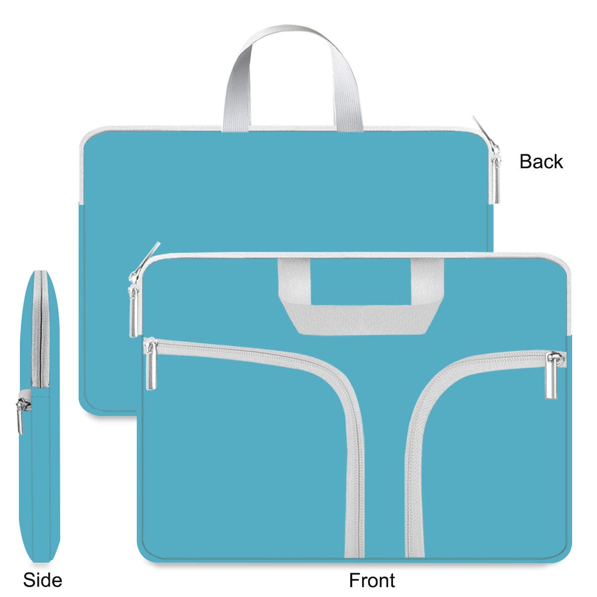 HESTECH Neoprene Laptop Sleeve for 11.6-12.3 Inch Chromebooks - Protective Case with Handle for Acer R11, HP Stream, Samsung, Surface Pro X/7/6/5/4/Go, MacBook Air/Pro M2 M1 - Lightweight & Durable Computer Bag for School, Office & Travel (Teal)