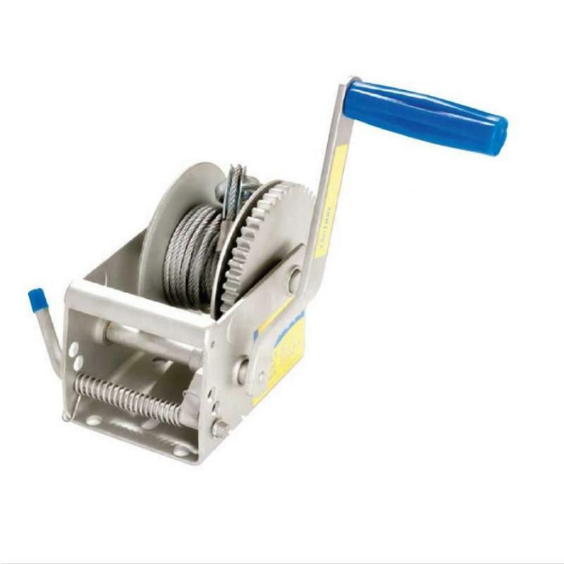Atlantic 5:1 Manual Trailer Winch - Heavy Duty Boat Trailer Winch with Hand Crank for Easy Loading - Perfect for Boats, Jet Skis, and ATVs on Trailers