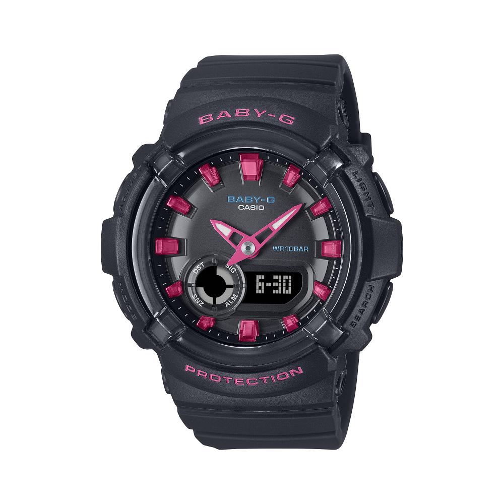 Casio Baby-G BGA-280DN-1ADR Analog Digital Women's Watch with Black Resin Strap - Waterproof Sports Watch for Running, Swimming & Outdoor Activities