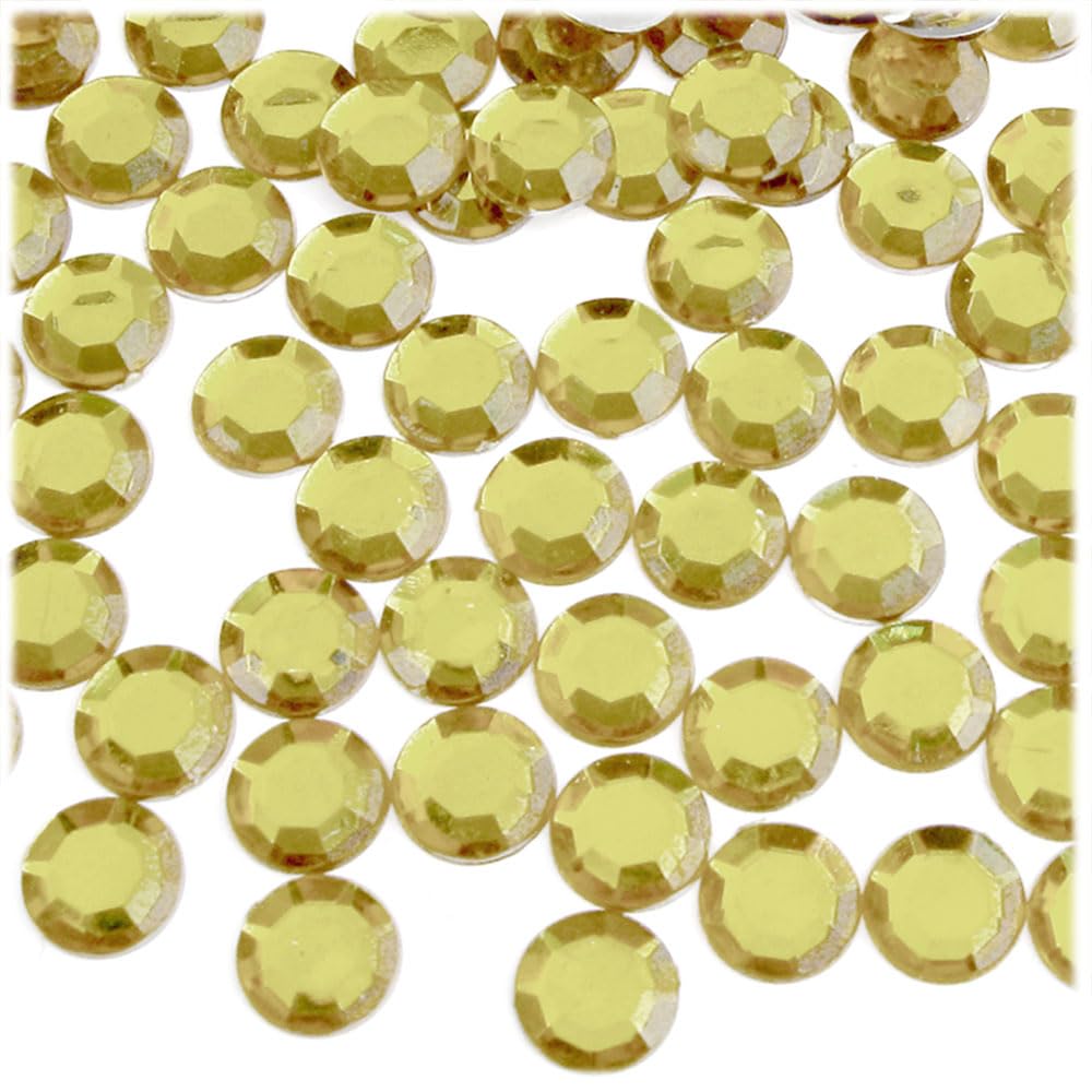 144pc 12mm Olive Green Rhinestones Flatback for DIY Crafts, Jewelry Making, Nail Art, and Scrapbooking - The Crafts Outlet