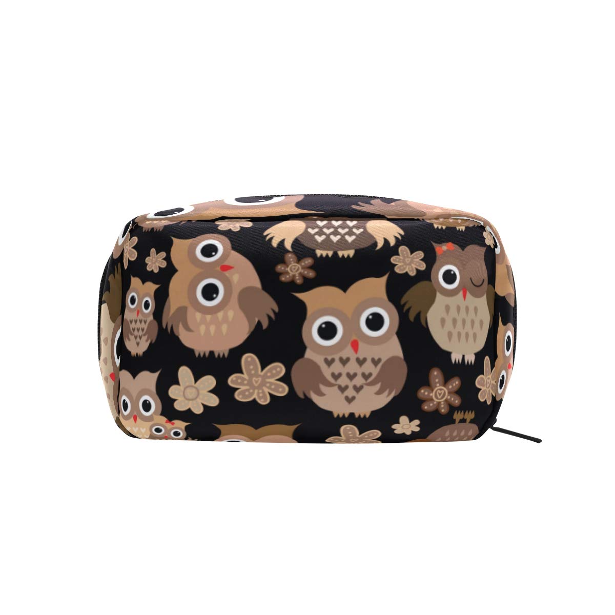 SUABO Cute Owl Makeup Bag for Women - Waterproof Cosmetic Organizer with Zipper, Travel Makeup Pouch for Brushes & Accessories - Perfect for Travel, Gym & Daily Use