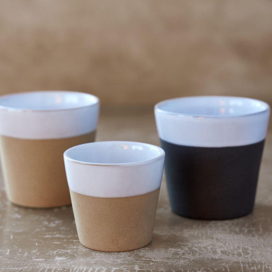 Premium Costa Nova Grespresso Nature Lungo Cup - Sand Color Porcelain Espresso Cup Set | Perfect for Home Coffee Bars, Cafes & Gift Giving