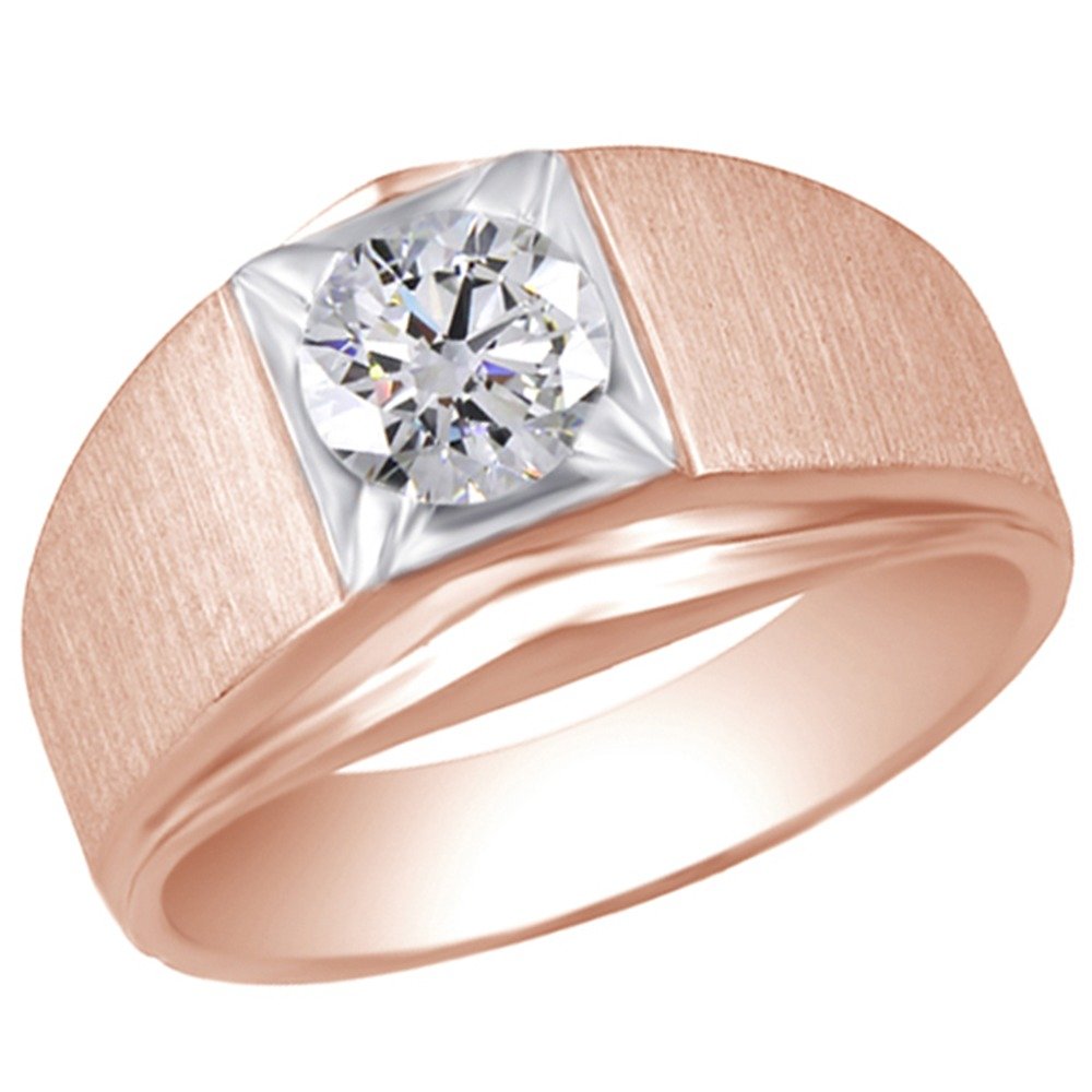 1 Carat Moissanite Engagement Ring for Men - 14K Gold Plated Sterling Silver Wedding Band, Anniversary & Father's Day Gift for Him - Perfect for Proposals, Weddings & Special Occasions