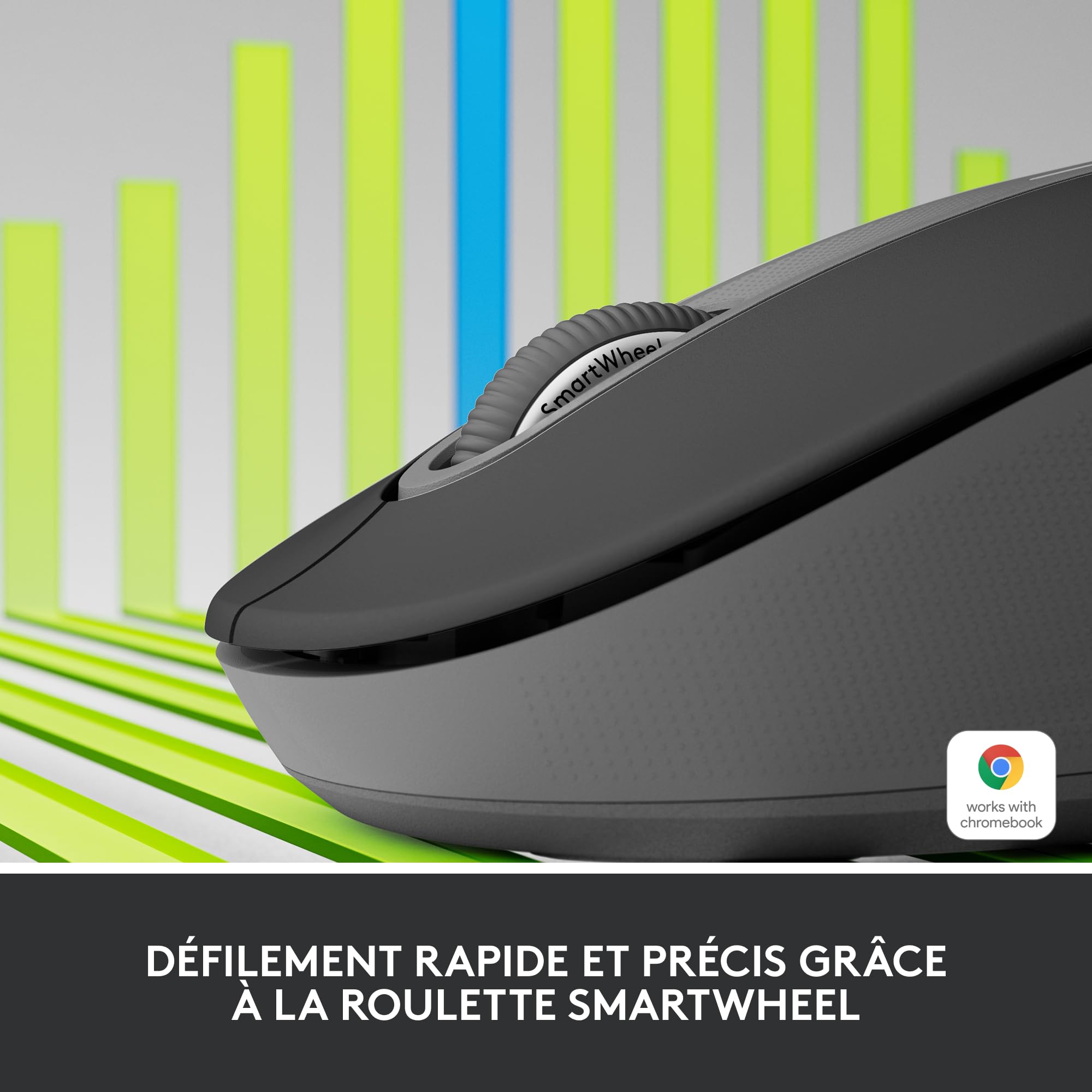 Logitech Signature M650 L Wireless Mouse for Large Left Hands - 2-Year Battery Life, Silent Clicks, Programmable Side Buttons, Bluetooth, PC/Mac/Chromebook Compatible - Graphite - Perfect for Office Work, Gaming, and Multi-Device Productivity