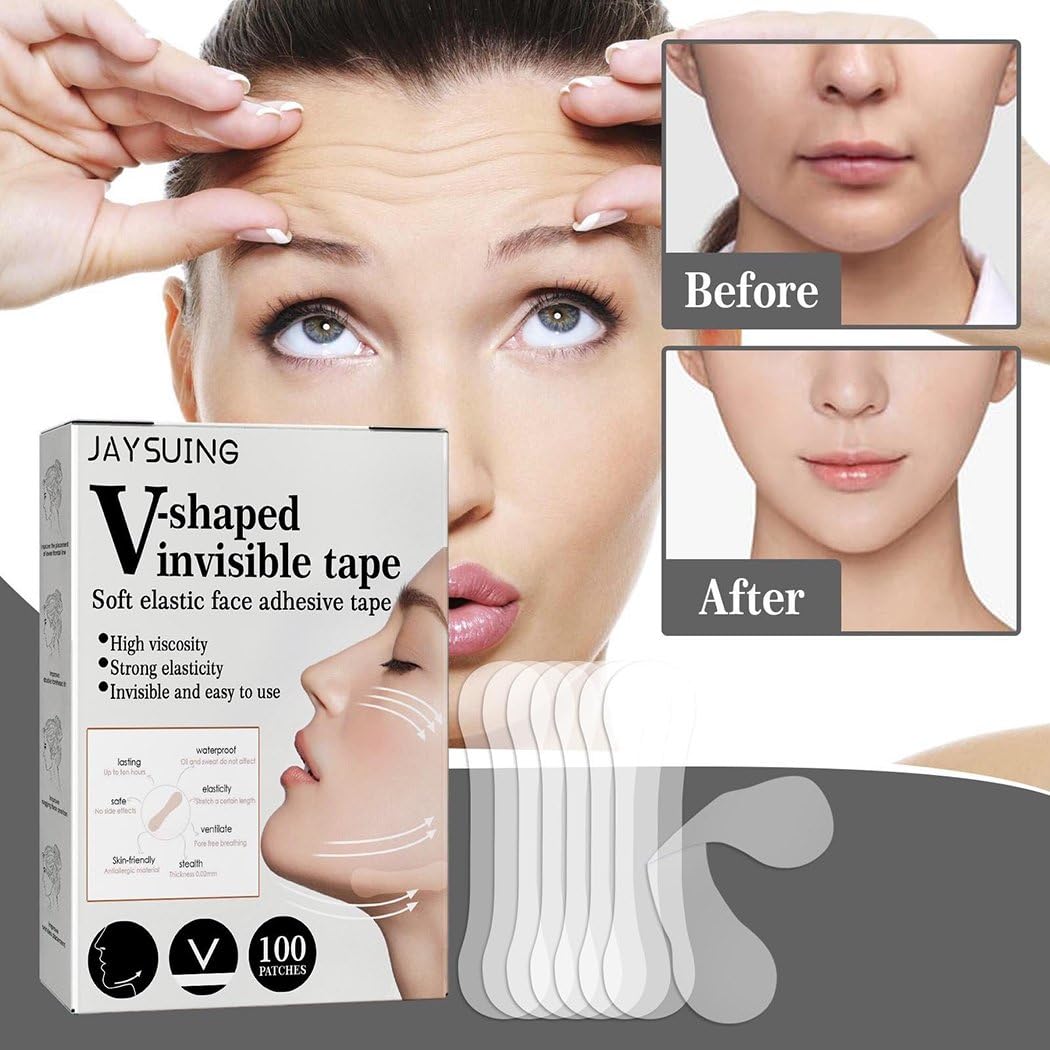 Upgraded Face Lift Tape - Invisible & Waterproof for Double Chin & Wrinkles - Beauty & Daily Use