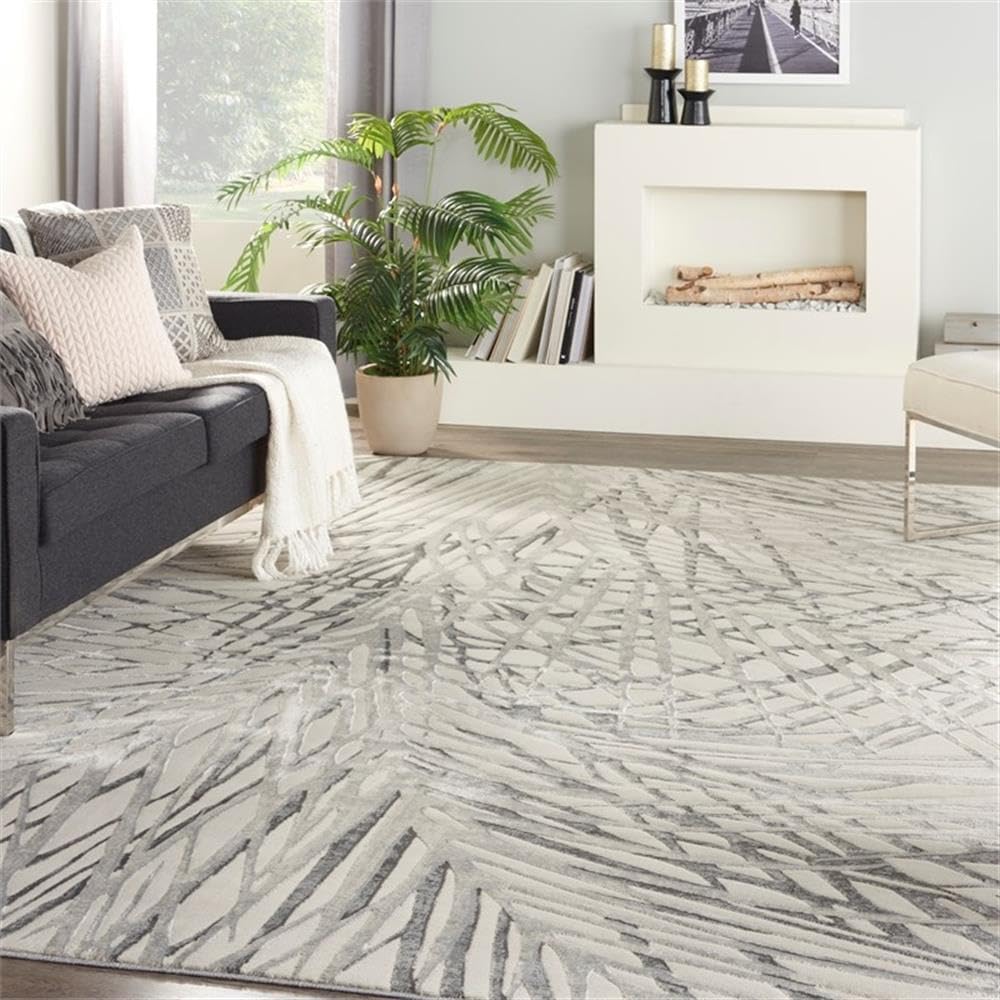 Nourison Rustic Textures Ivory/Grey 7'10
