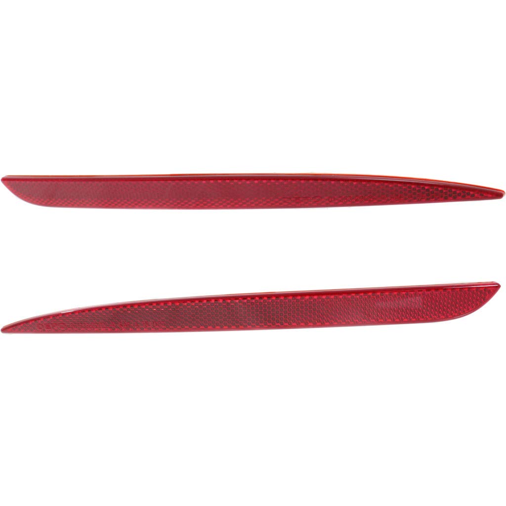 Chrysler 300 Bumper Reflector Pair - LED CAPA Certified Replacement for 2015-2020 Models (CH1184104 + CH1185104, 68213445AB + 68213444AB) | Perfect for Night Driving Safety & Enhanced Visibility