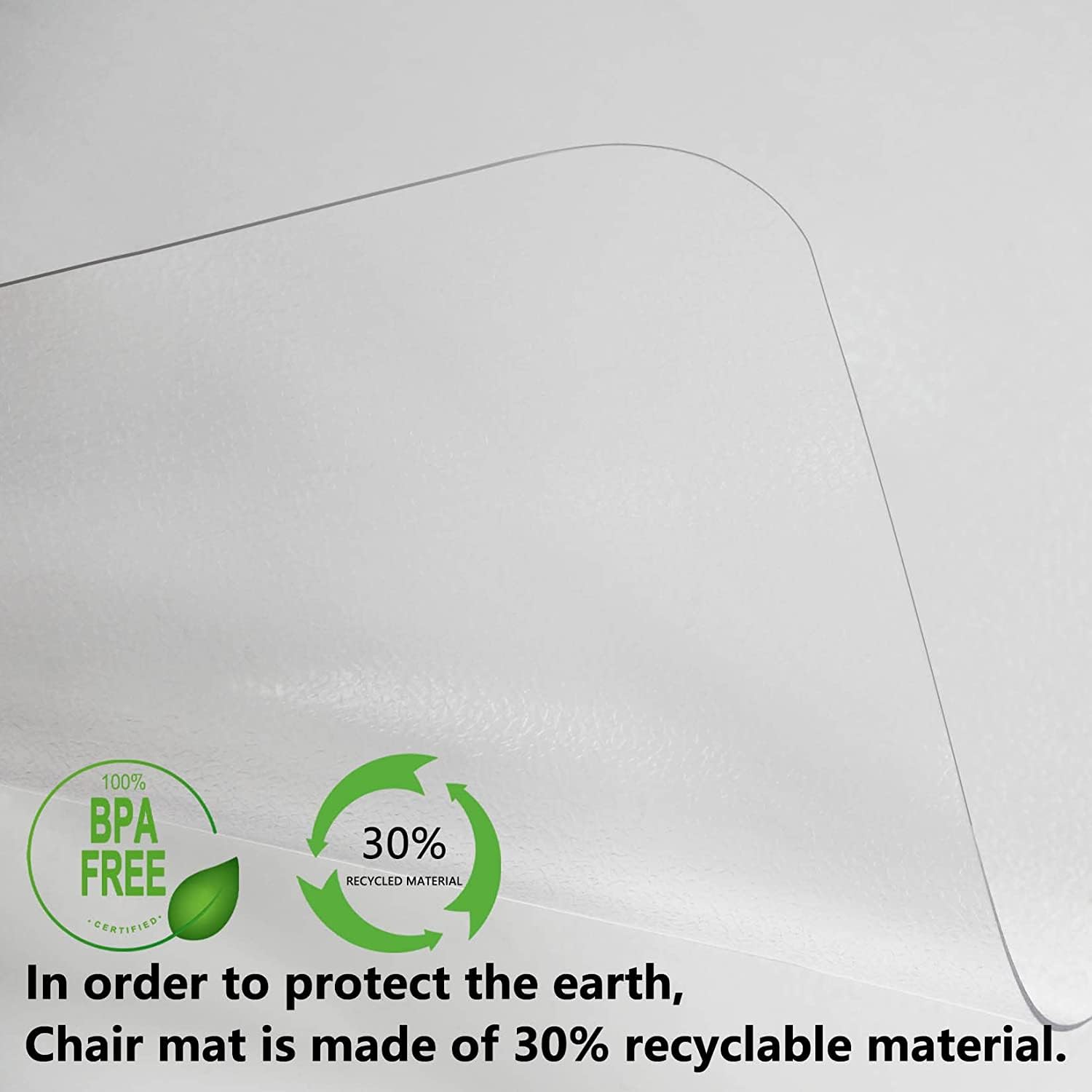 Naturehydro Clear Office Chair Mat for Hardwood Floors - 48