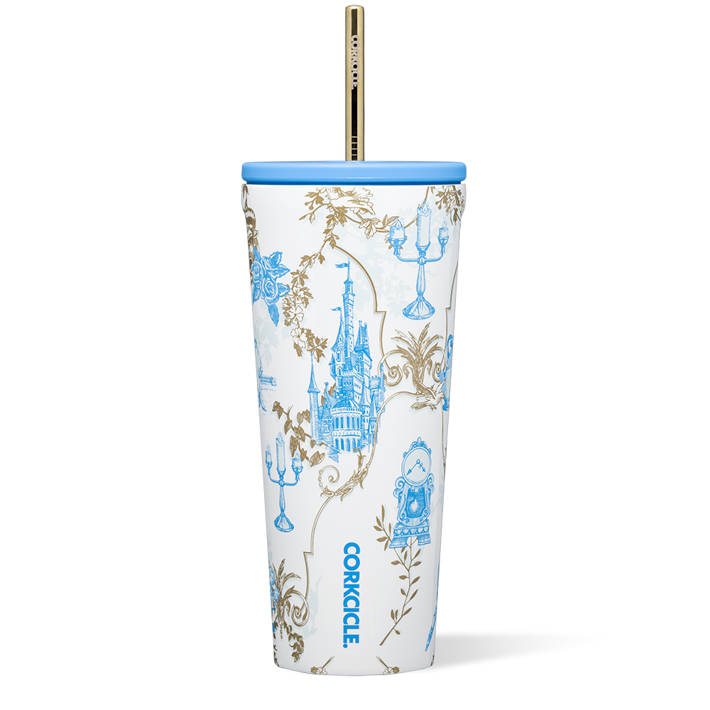Disney Princess Stainless Steel Cold Cup with Straw - 20oz Insulated Tumbler for Kids, Leak-Proof & BPA-Free - Perfect for School, Travel, and Summer Drinks