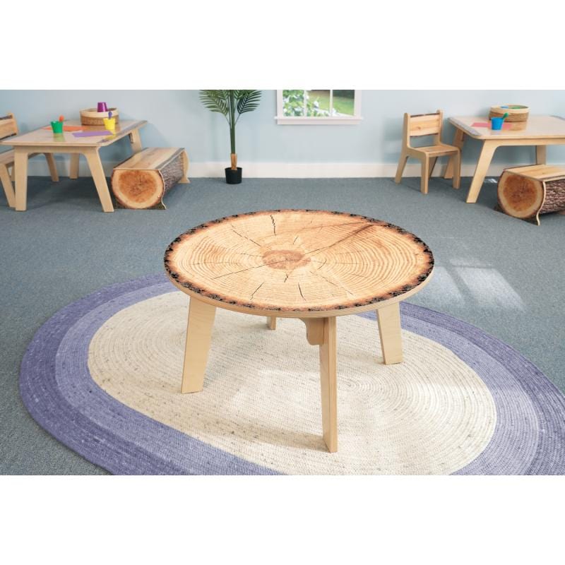 Live Edge Round Wood Table 20