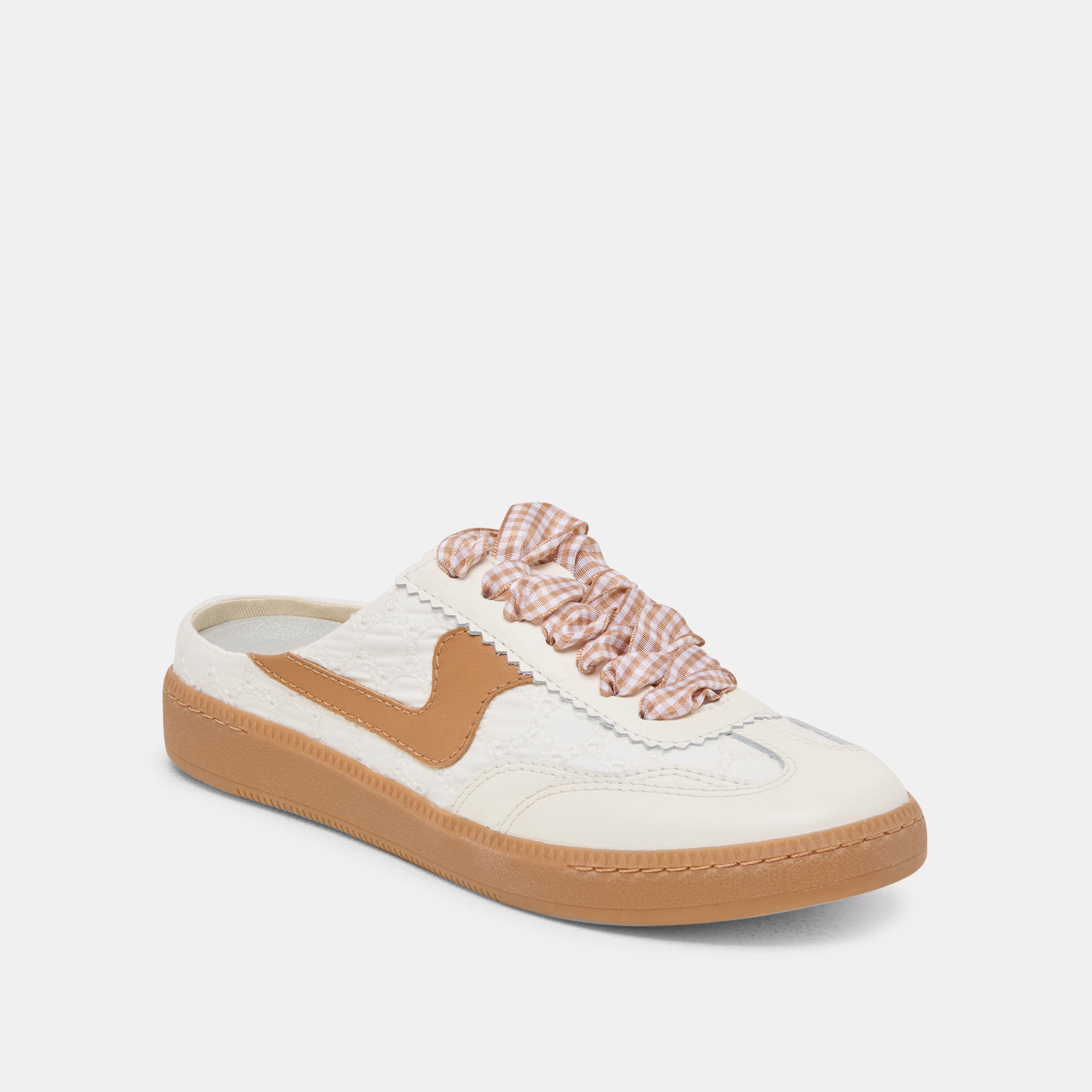 White & Pink Notice Slide Sneakers with Eyelet Design - Comfortable Casual Shoes for Women, Walking, Gym, and Everyday Wear