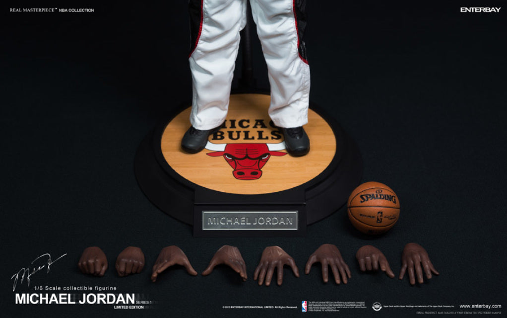 Enterbay Real Masterpieces 1/6 Scale NBA Chicago Bulls Michael Jordan Action Figure Collectible Toy RM-1054 - Perfect for Sports Fans, Collectors, and Home/Office Display