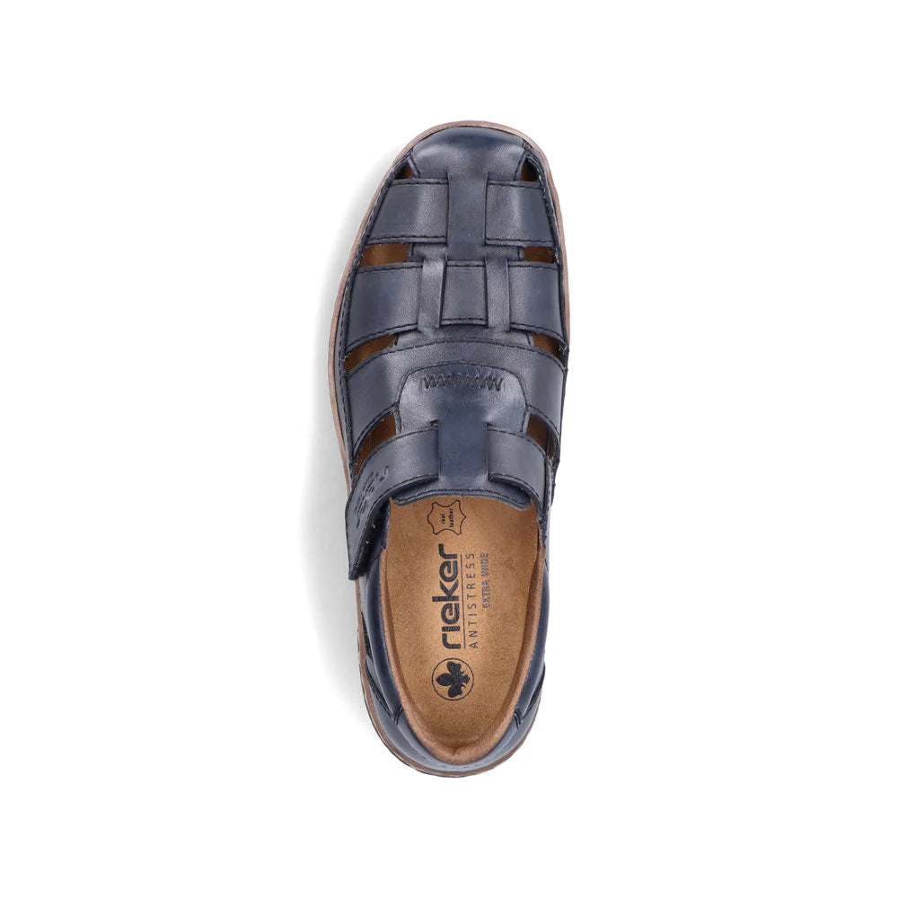 Rieker 03578 Navy Men's Casual Loafers - Comfortable Slip-On Shoes for Business, Office & Daily Wear