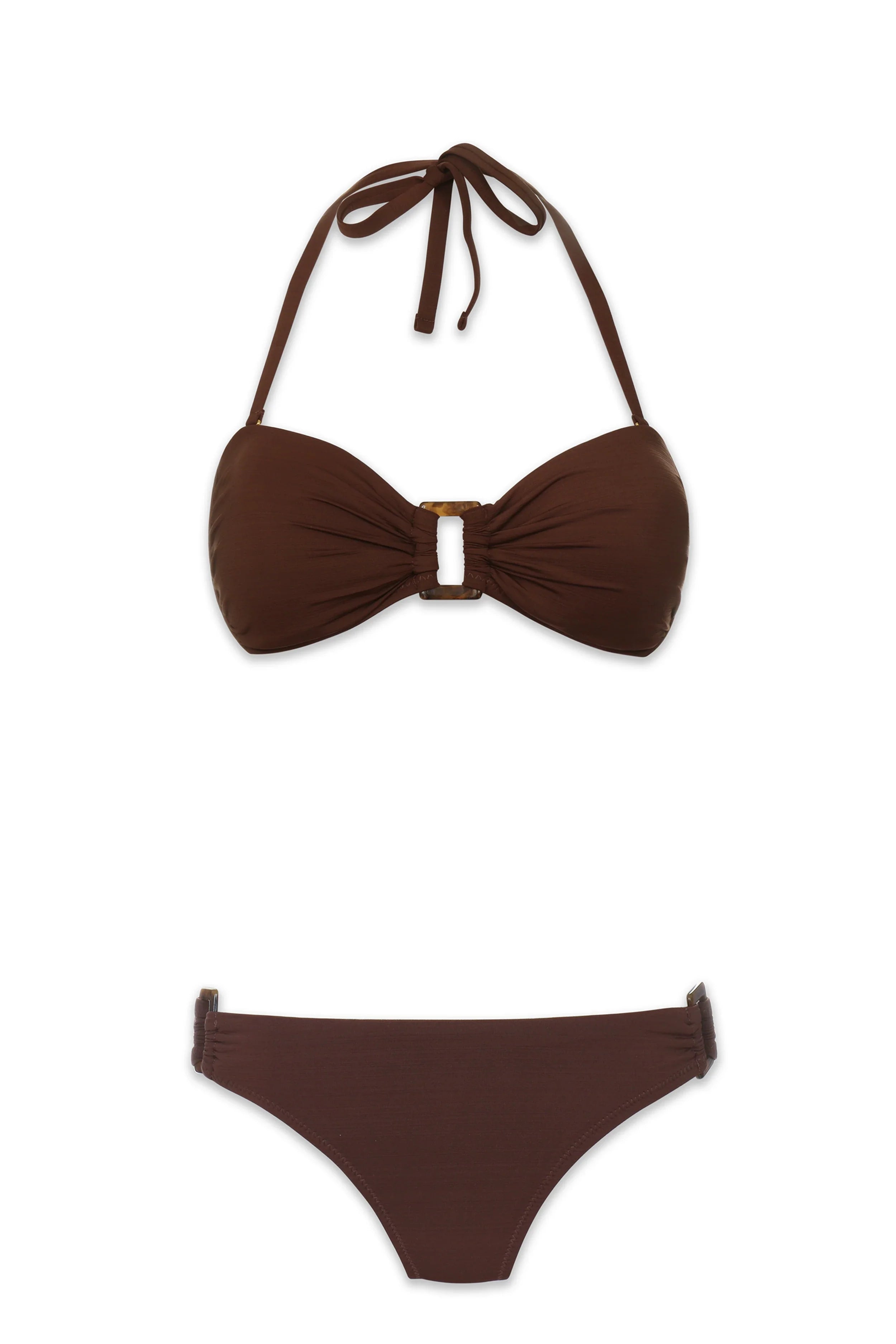 Textured Chocolate Brown Hook Back Tortoise Bandeau - Stylish Hair Accessory for Women, Perfect for Beach, Weddings & Everyday Wear