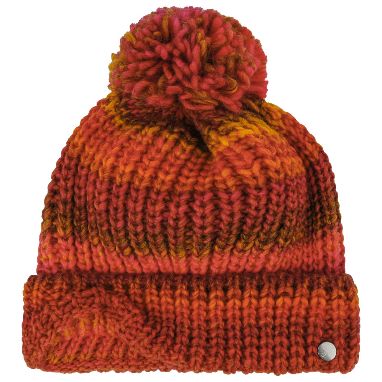 Lierys Finja Bobble Hat - Warm Winter Knit Beanie for Women & Men - Cozy Cable Knit Pom Pom Hat for Cold Weather - Perfect for Skiing, Snowboarding & Outdoor Activities