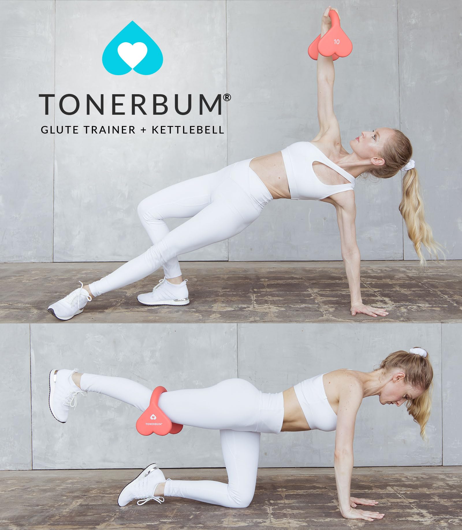 Booty Builder & Booty Trainer for Women & Men - Neoprene Weighted Glute Workout Equipment for Butt Lifting & Toning - Non-Slip Grip for Home Gym, Fitness & Leg Day Exercises