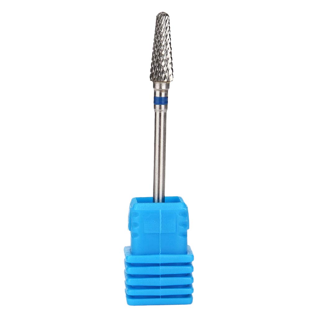 Professional Nail Art Drill Bits Set for Acrylic & Gel Removal - 5 Silver Barrel Heads Electric Manicure Kit | Perfect for Salon, Home Nail Care & DIY Manicure
