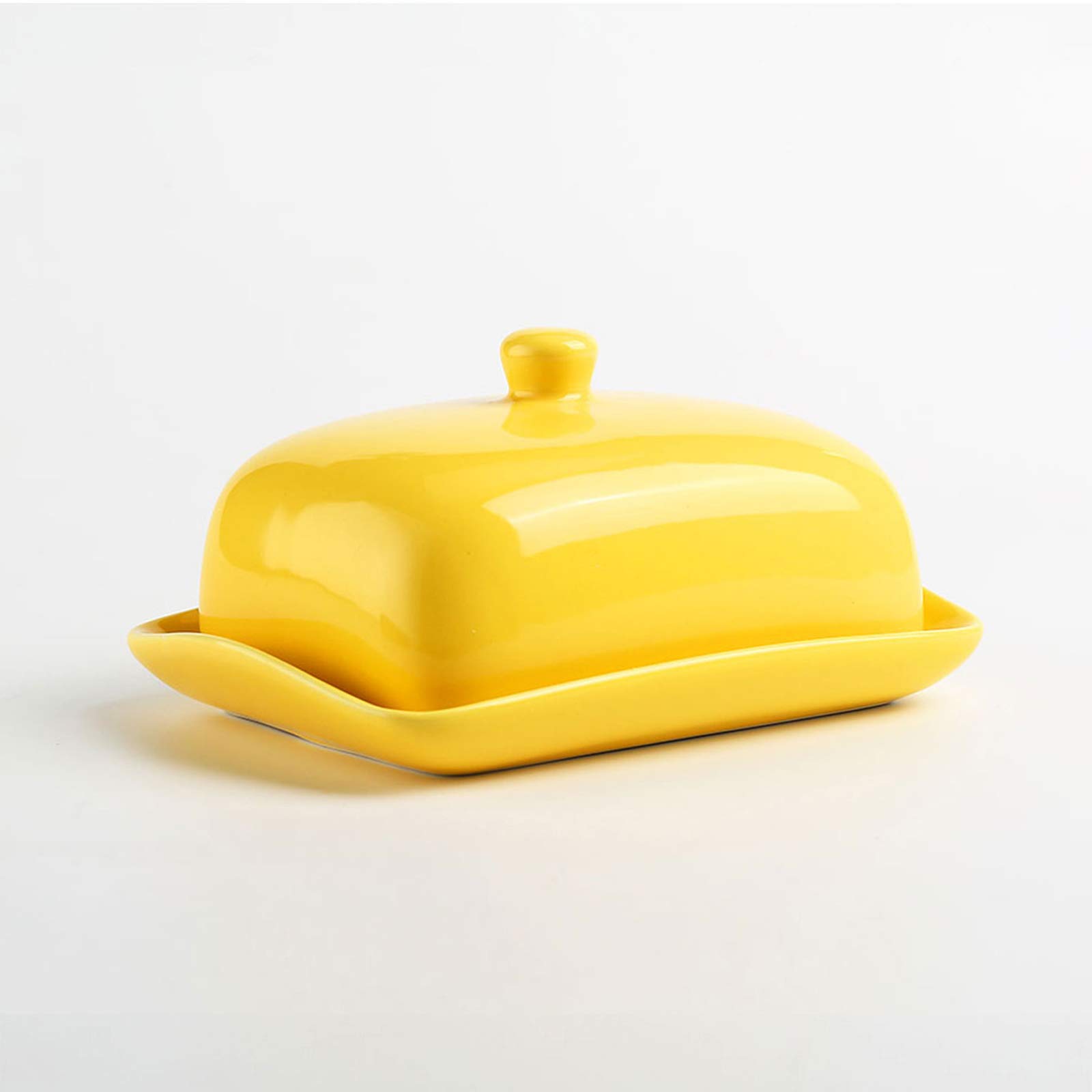 TMOST Ceramic Butter Dish with Lid - Butter Keeper Container for Countertop, Dishwasher Safe - Perfect Gift for Family & Friends - Ideal for Kitchen, Dining Table, and Breakfast Use