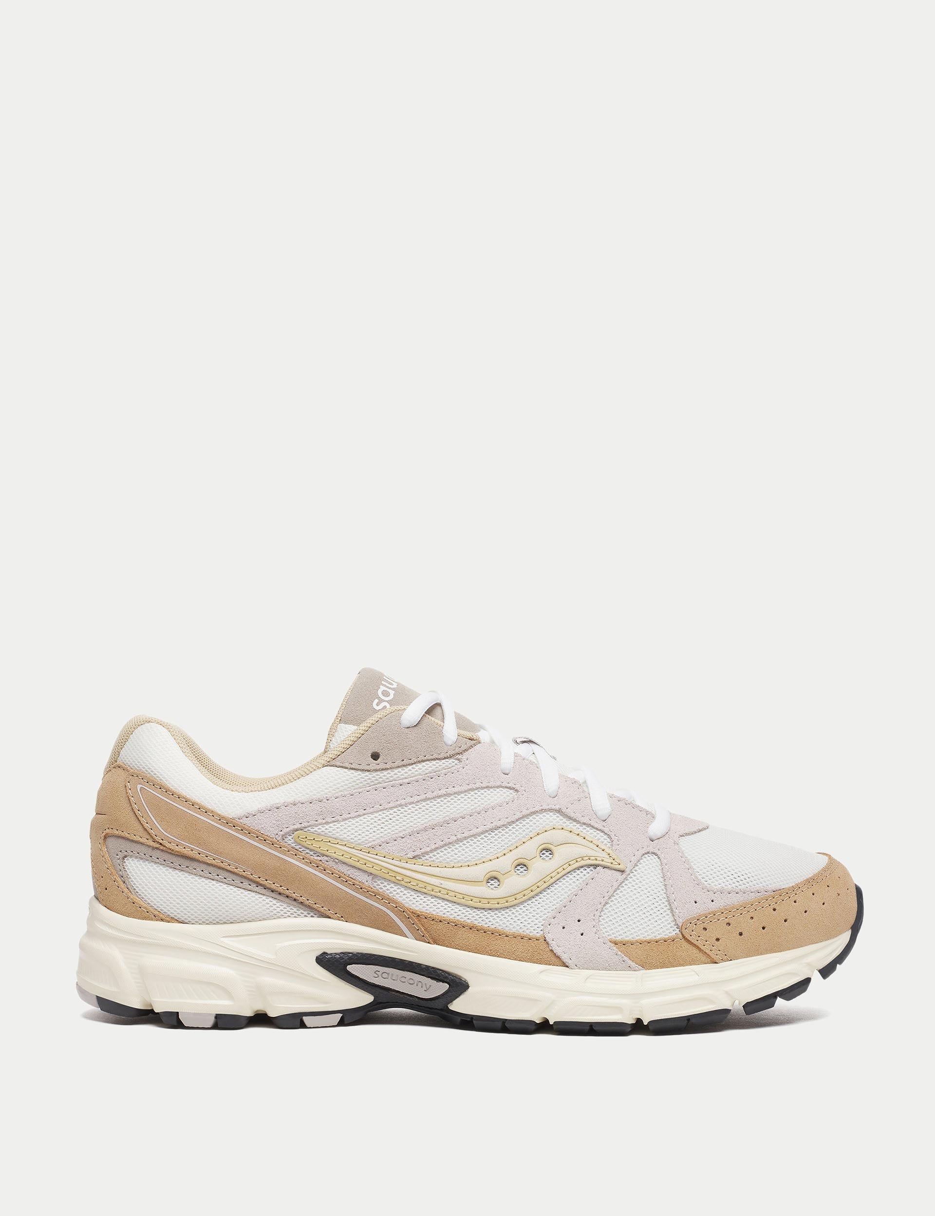 Millennium Suede White/Sand Women's Sneakers - Comfortable Casual Shoes for Walking, Running & Everyday Wear