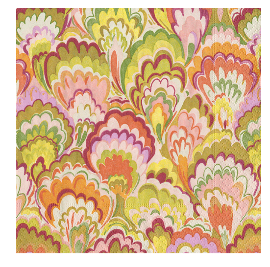 Marbled Ceramic Raspberry & Chartreuse Cocktail Napkins - Elegant Drink Coasters for Parties, Weddings & Home Decor