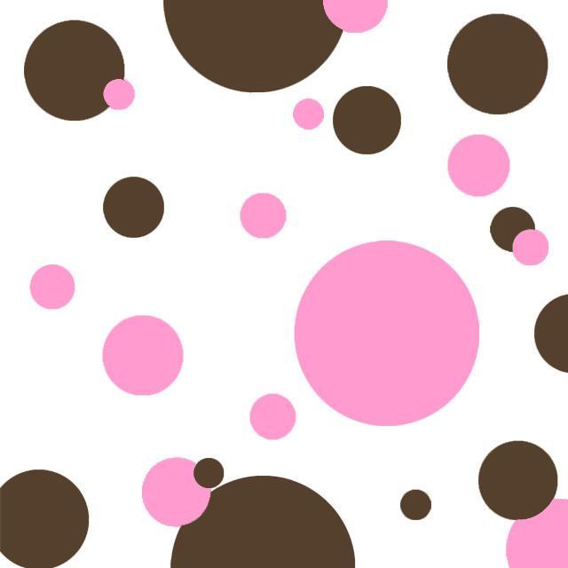 Polka Dot Wall Stickers - Pink & Brown Removable Decals for Nursery, Kids Room & Home Decor