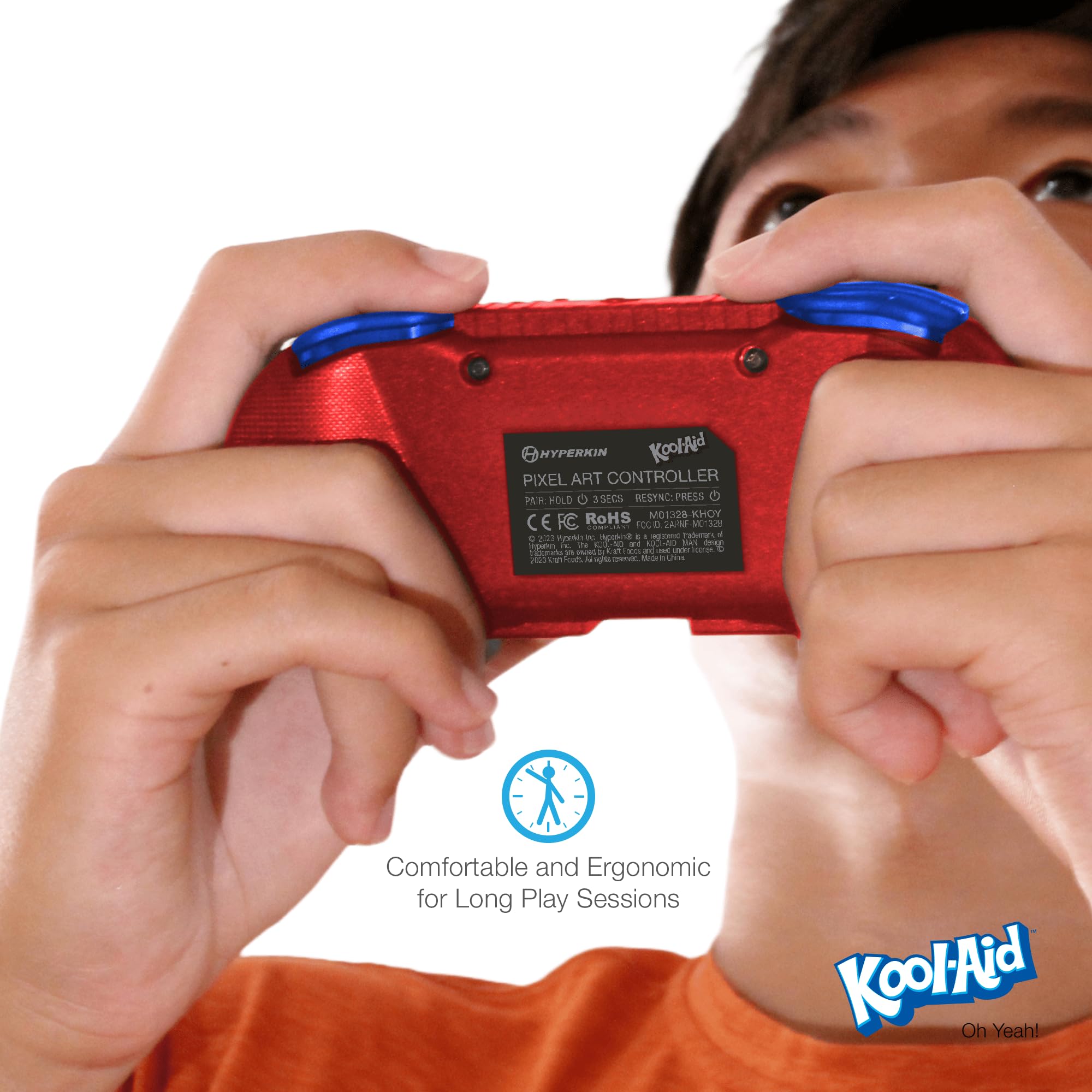 Hyperkin Kool-Aid Pixel Art Bluetooth Controller - Officially Licensed for Nintendo Switch, PC, Mac, Android & iOS - Retro Gaming Accessory for Multi-Platform Play (Oh Yeah) - Perfect for Gamers, Collectors & Nostalgic Enthusiasts