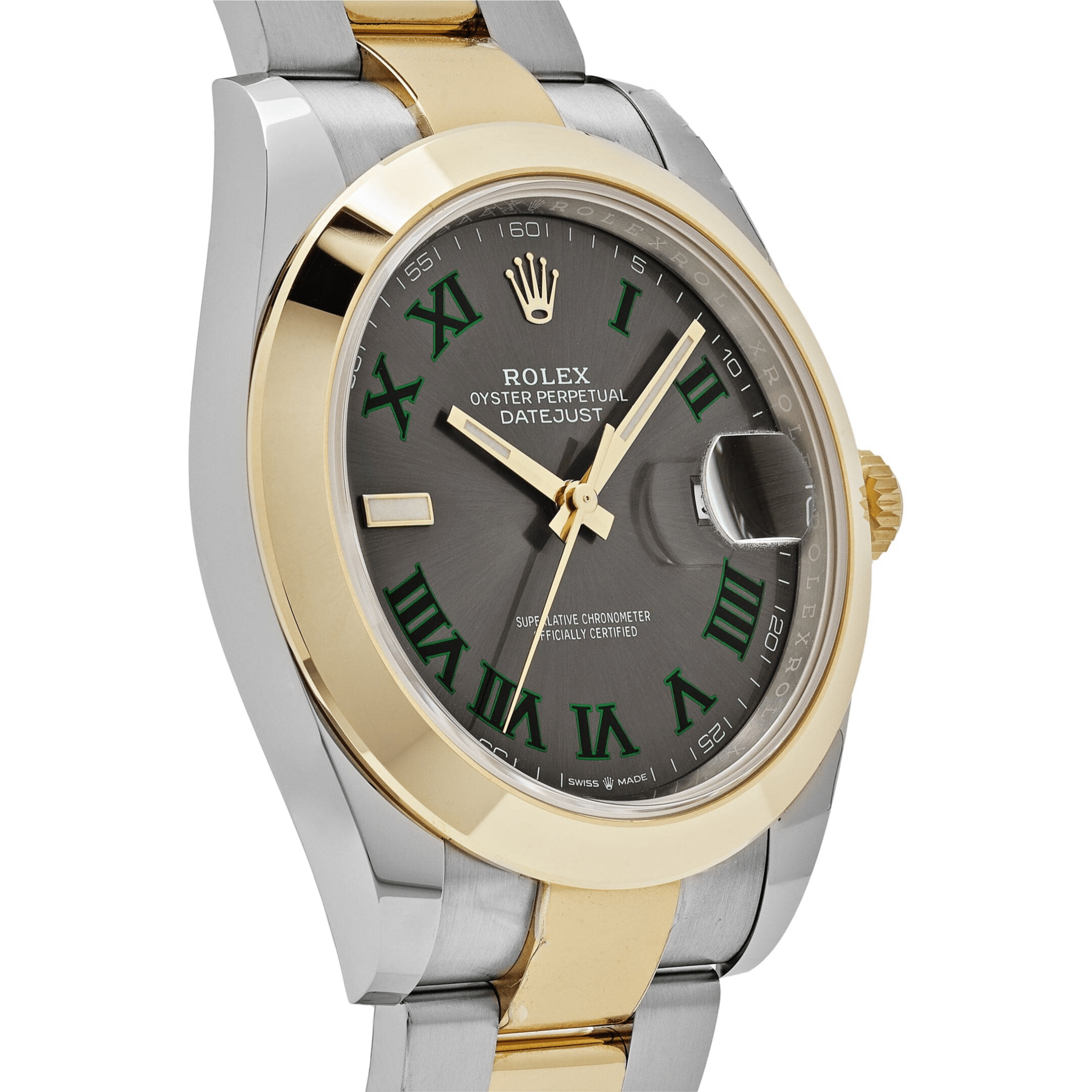 Rolex Datejust 41 126303 'Wimbledon' Yellow Gold & Stainless Steel Watch with Slate Dial (2020) - Luxury Timepiece for Business Meetings & Special Occasions
