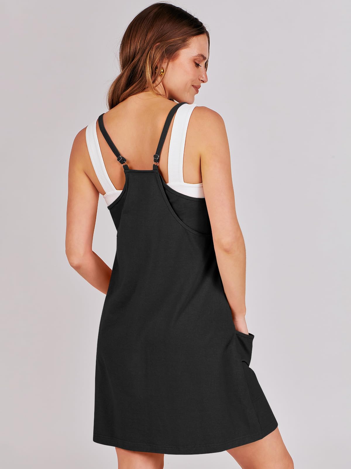 Prinbara Women's 2025 Summer Mini Romper Dress - Athletic Tennis Shorts with Built-in Shapewear, Trendy Sundress for Casual Workout & Everyday Wear | Perfect for Gym, Beach, Running and Street Fashion