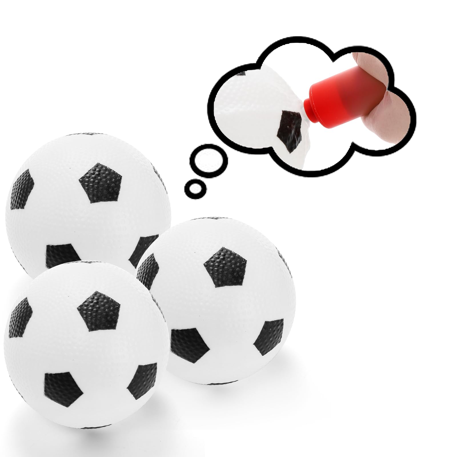 **Youeon 16-Pack 5.5 Inch Inflatable Soccer Balls for Kids & Adults - Includes Hand Pump, Perfect for Pool, Beach, Backyard Games, Parties & Summer Sports Gifts - Indoor & Outdoor Fun**