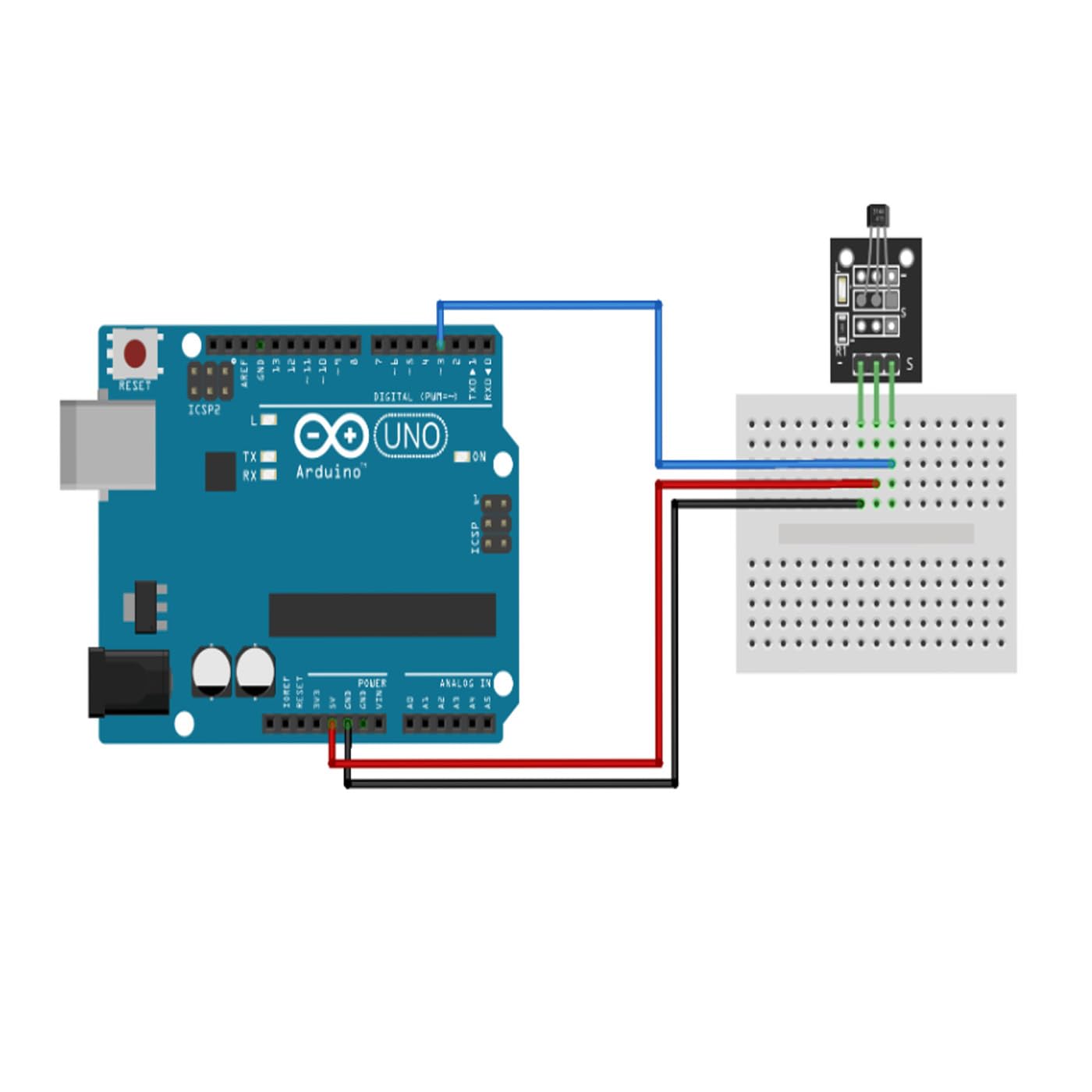 KY-003 Hall Effect Sensor Module - 5pcs Magnetic Field Detection Sensor for Arduino, Raspberry Pi, DIY Electronics Projects - Perfect for Speed Measurement, Position Sensing & Motor Control Applications