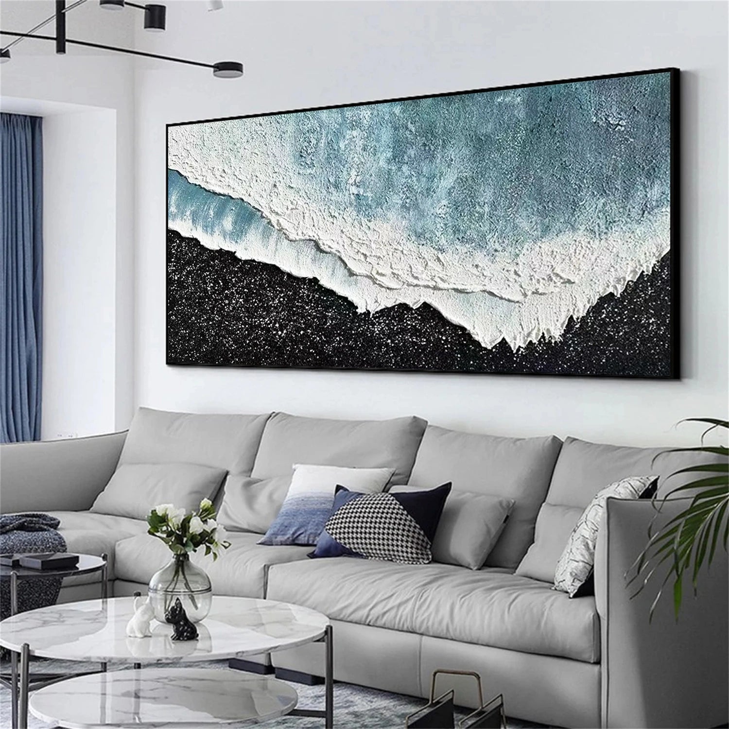 Ocean and Sky Painting #OS 046 - Stunning Seascape Wall Art for Home & Office Decor - Perfect for Living Room, Bedroom, or Beach House